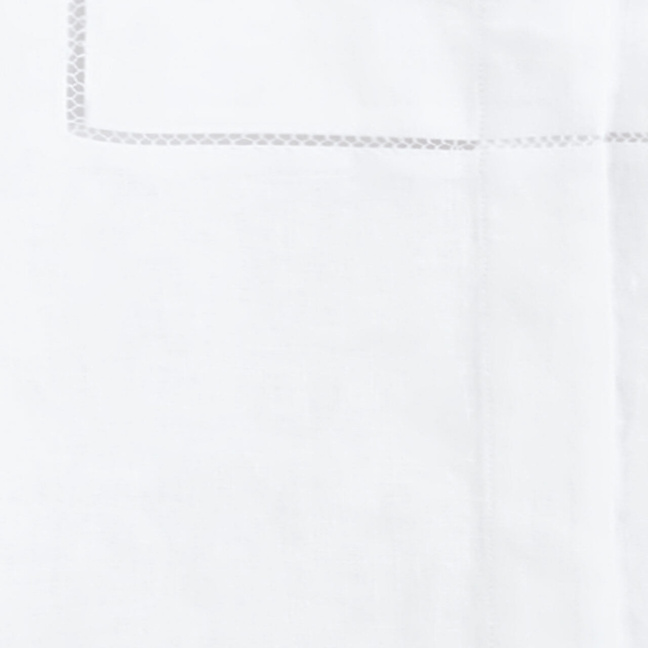 EMBROIDERED-DETAIL LINEN SHIRTWHITE