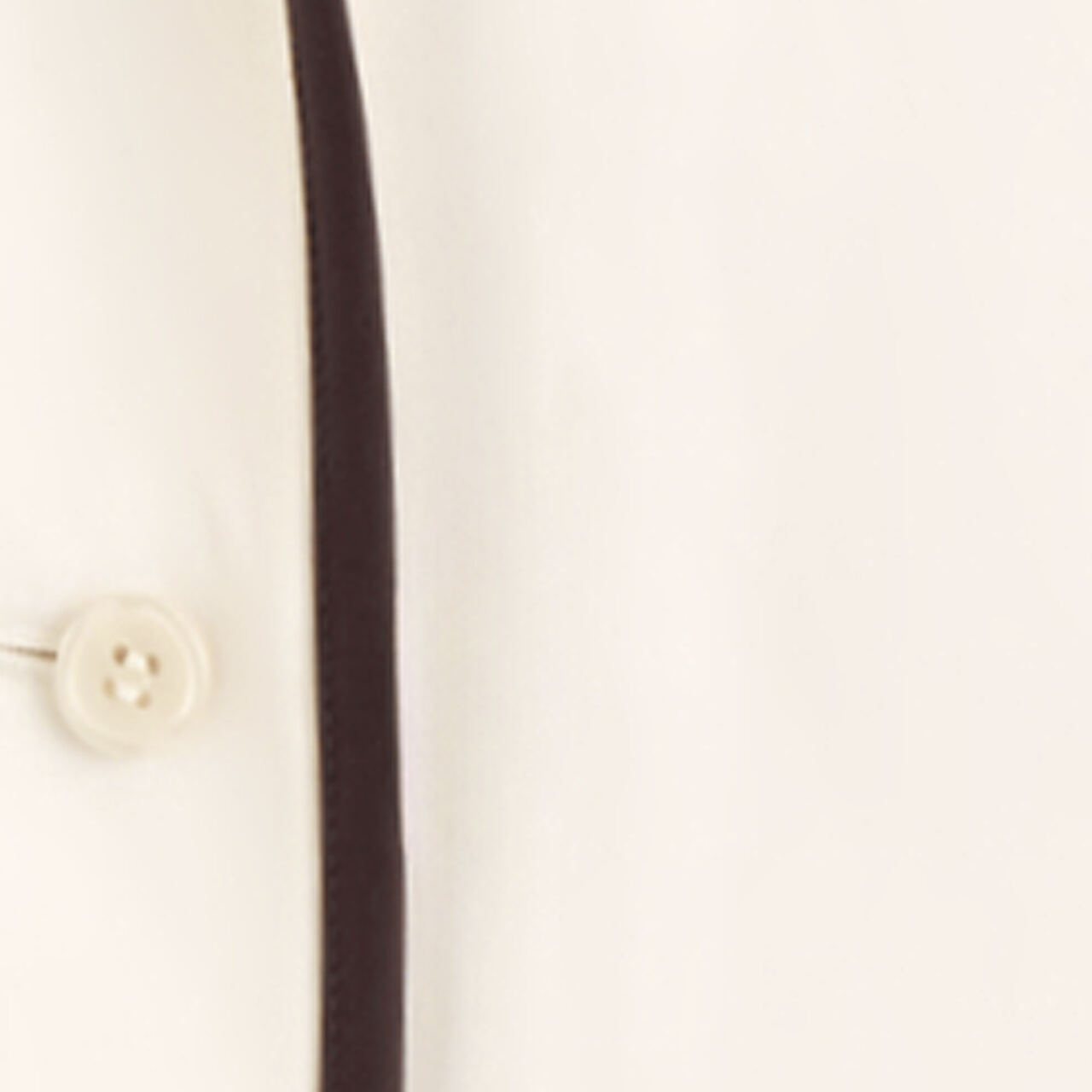 CONTRAST-PIPED SATIN SHIRTBROWN