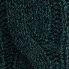 CABLE-KNIT CASHMERE T-SHIRTDARK GREEN