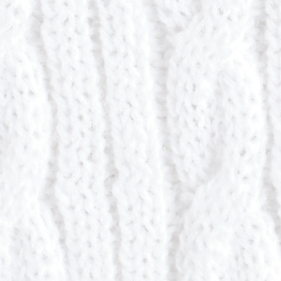 CABLE-KNIT COTTON-LINEN TANK TOPWHITE