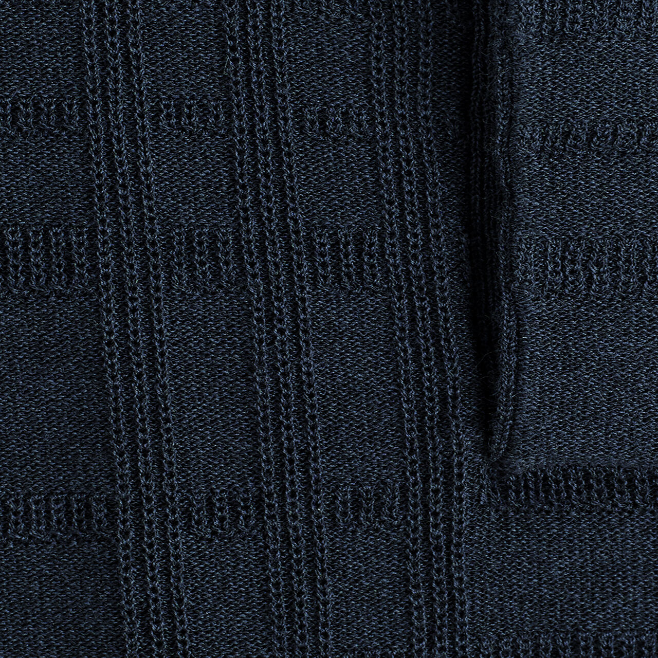 CHECKED JACQUARD-KNIT POLO SHIRTNAVY / CHECKED