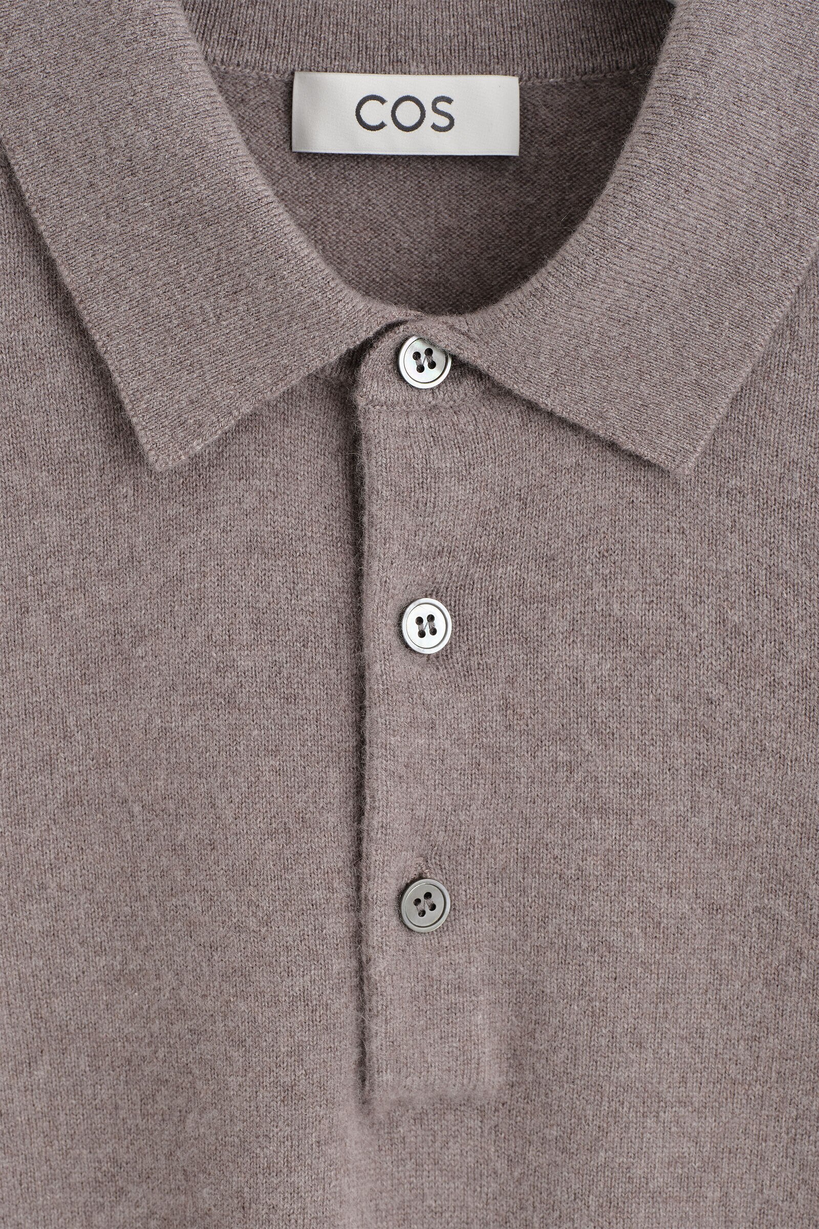 CASHMERE POLO JUMPERGREY MÉLANGE