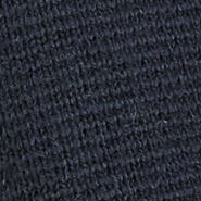 STRIPED-COLLAR COTTON-BLEND CARDIGANNAVY / BROWN