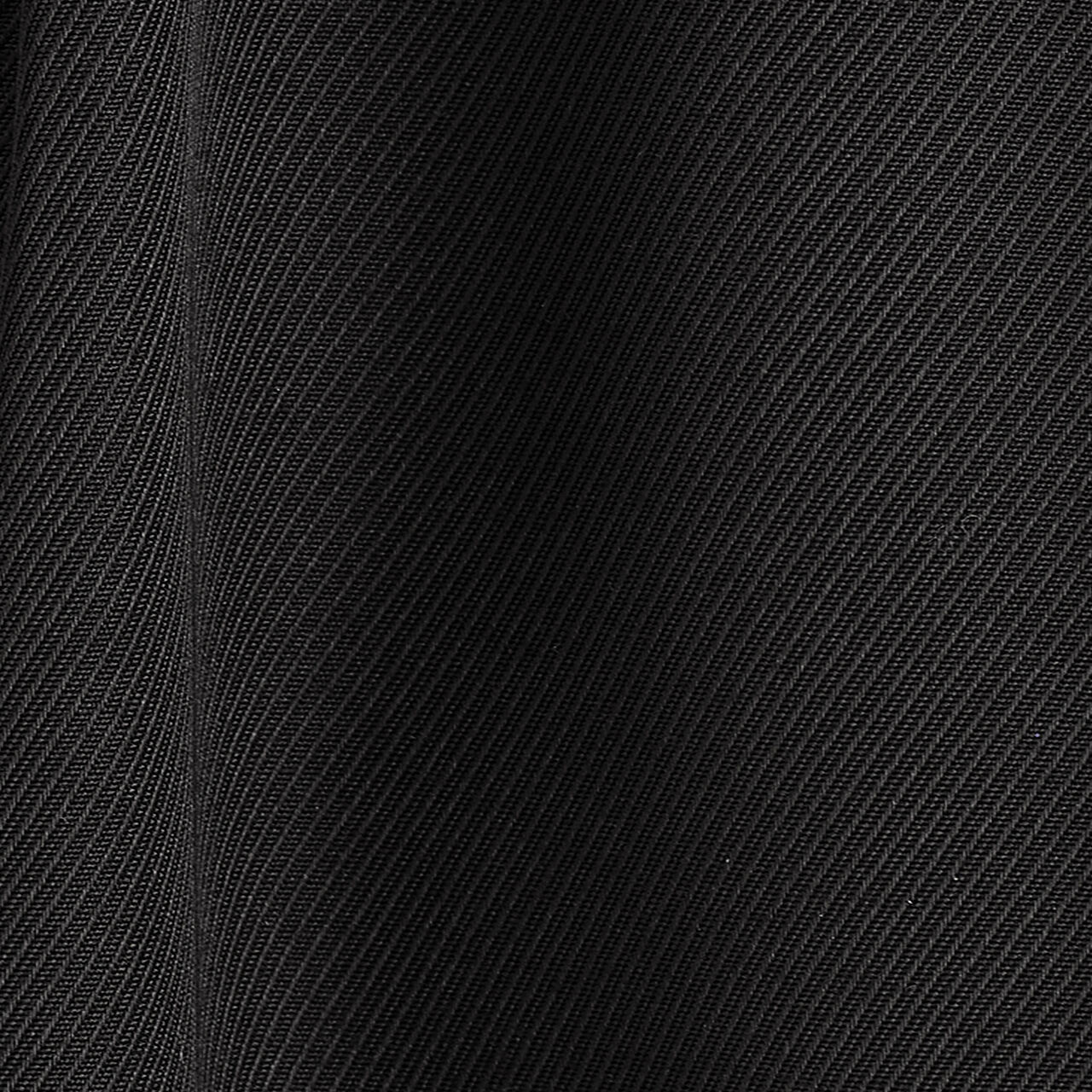 ELASTICATED TWILL STRAIGHT-LEG TROUSERSBLACK
