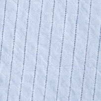 RUFFLE-COLLAR SEERSUCKER BLOUSEWHITE / STRIPED
