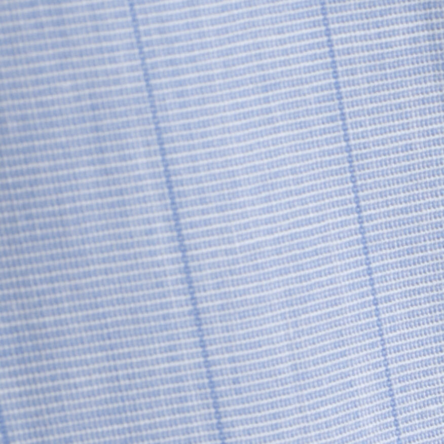 RELAXED PINSTRIPED FIL-À-FIL COTTON SHIRTBLUE / PINSTRIPED