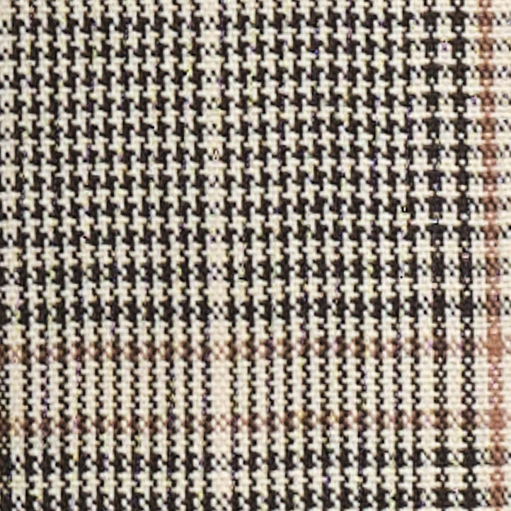CHECKED WOOL MINI PINAFORE DRESSBEIGE / CHECKED