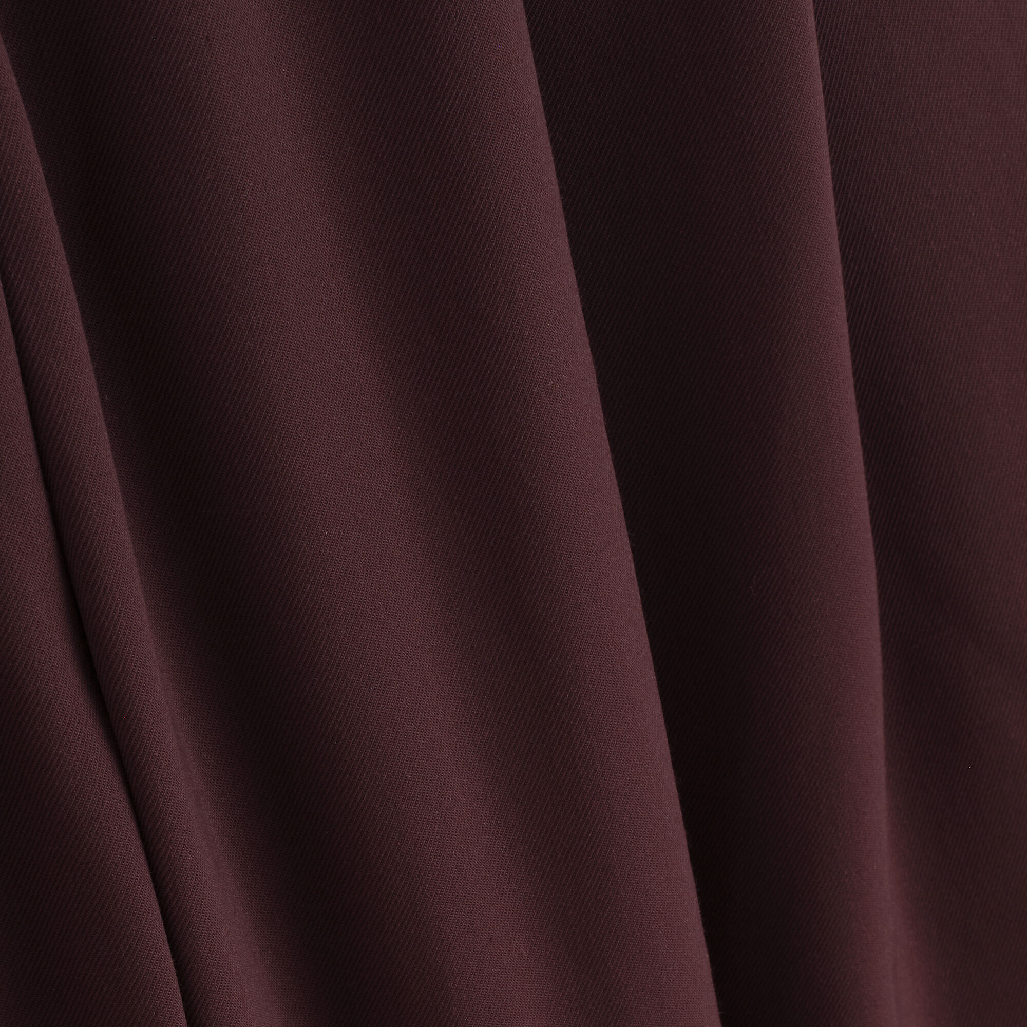 RELAXED TWILL WIDE-LEG TROUSERSDARK BROWN