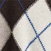 ARGYLE WOOL-ALPACA V-NECK JUMPERBROWN / BLUE / CHECKED