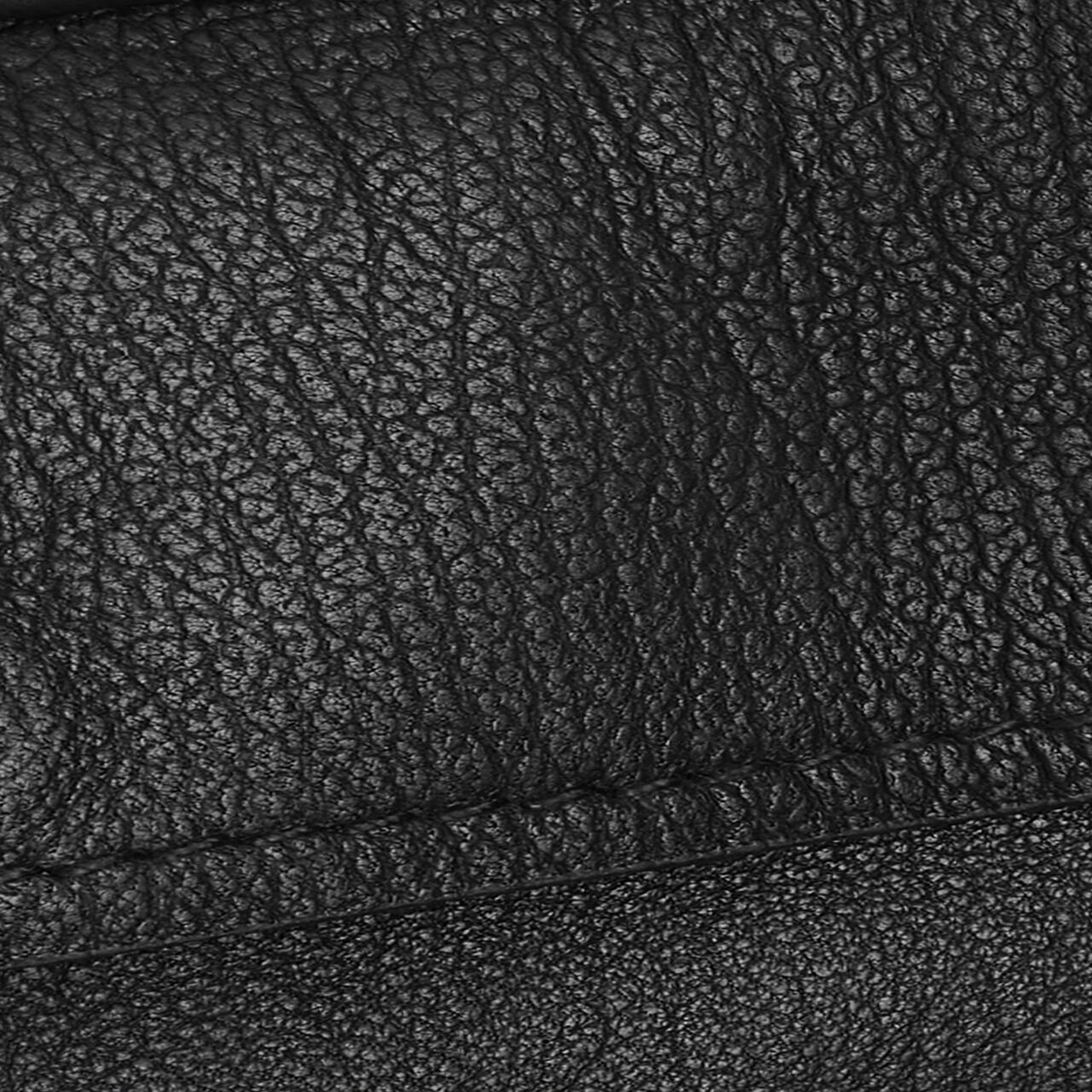 LEATHER FUNNEL-NECK BOMBER JACKETBLACK
