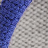 CONTRAST-TIPPED MERINO WOOL TRIANGLE SCARFGREY / COBALT
