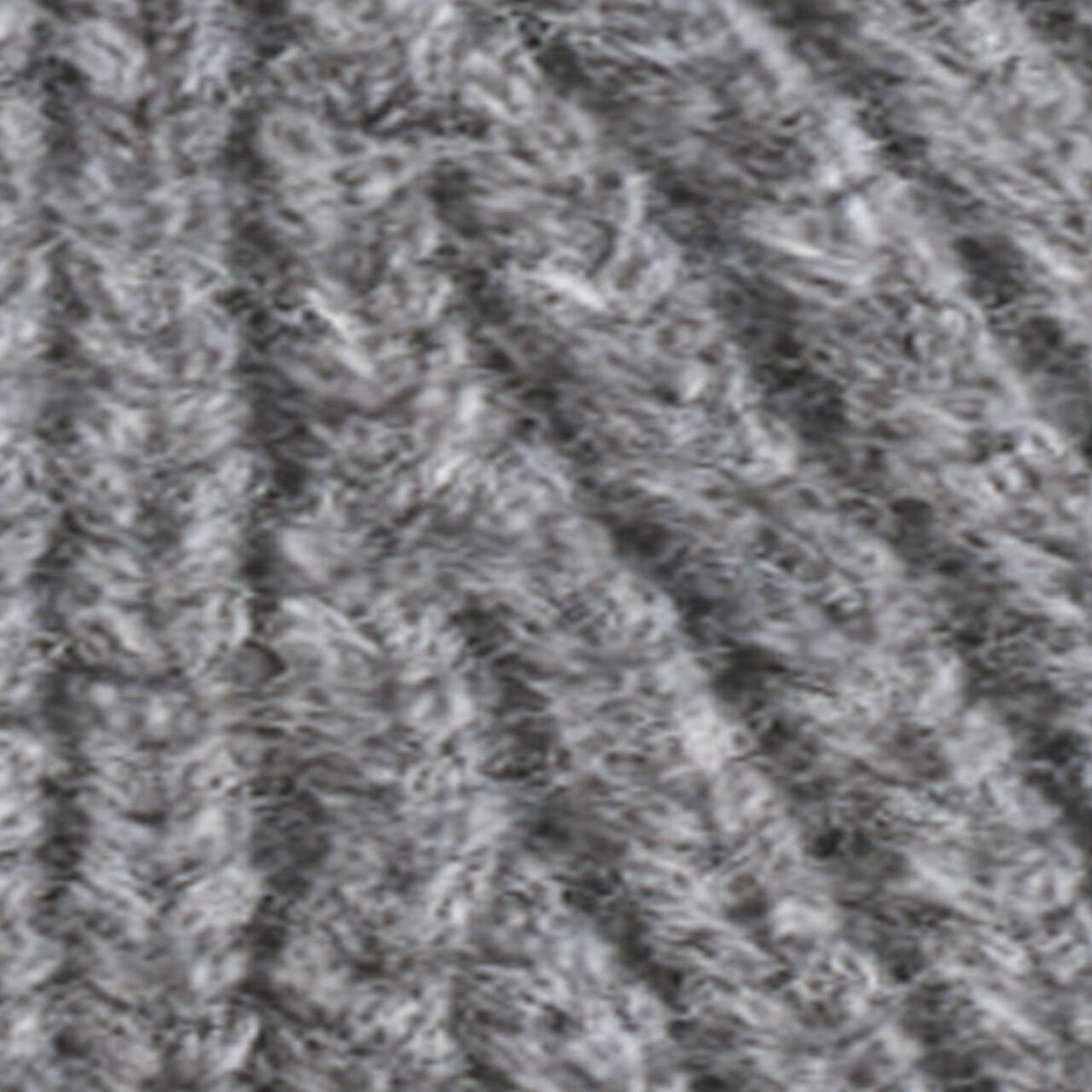 CHUNKY RIBBED WOOL BEANIEGREY MÉLANGE