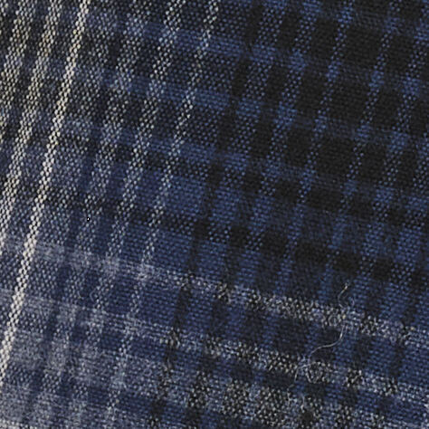 CHECKED ZIP-UP SHIRTBLUE / CHECKED