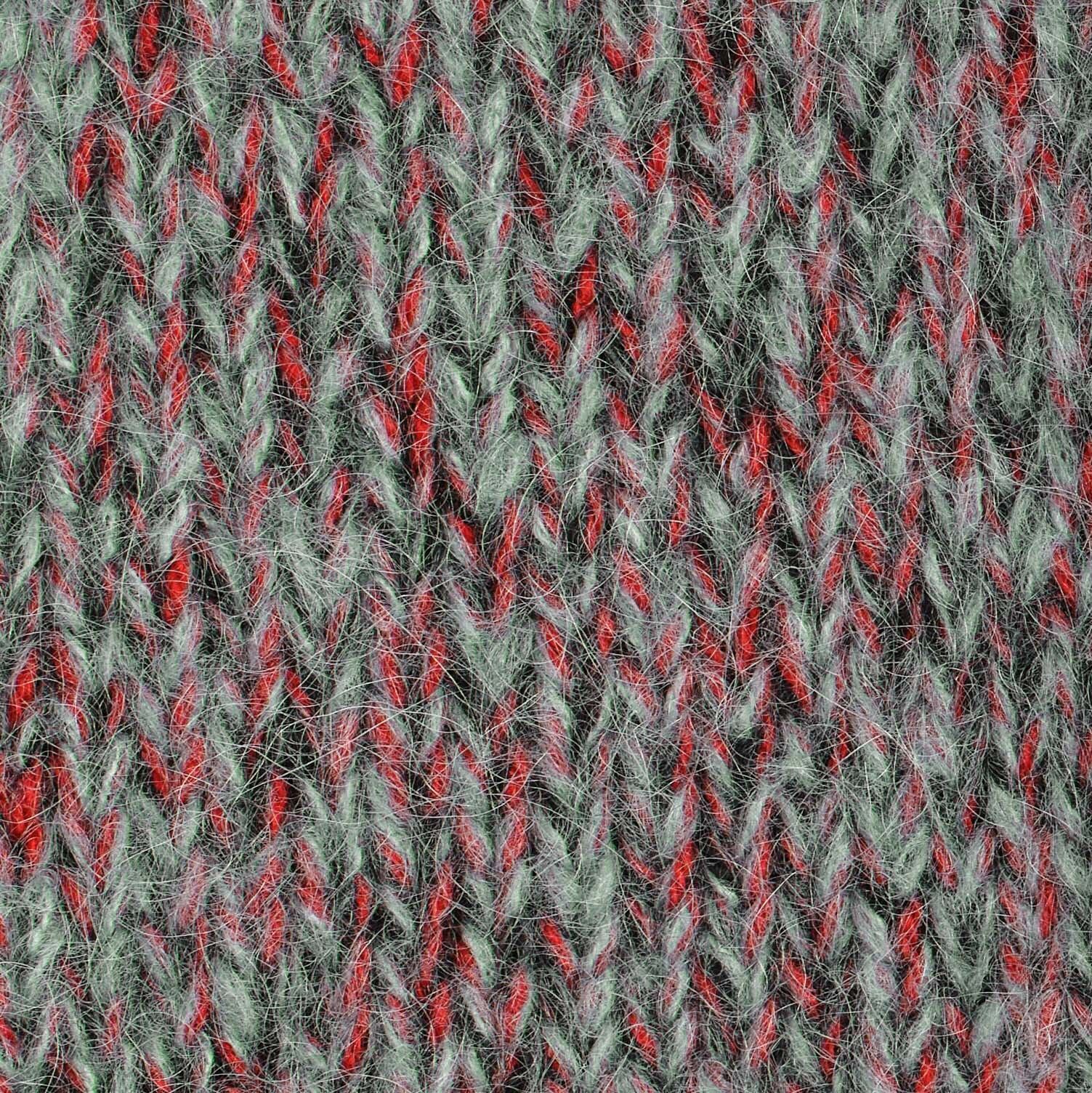 TWO-TONE WOOL-MOHAIR CARDIGANBLUE / RED
