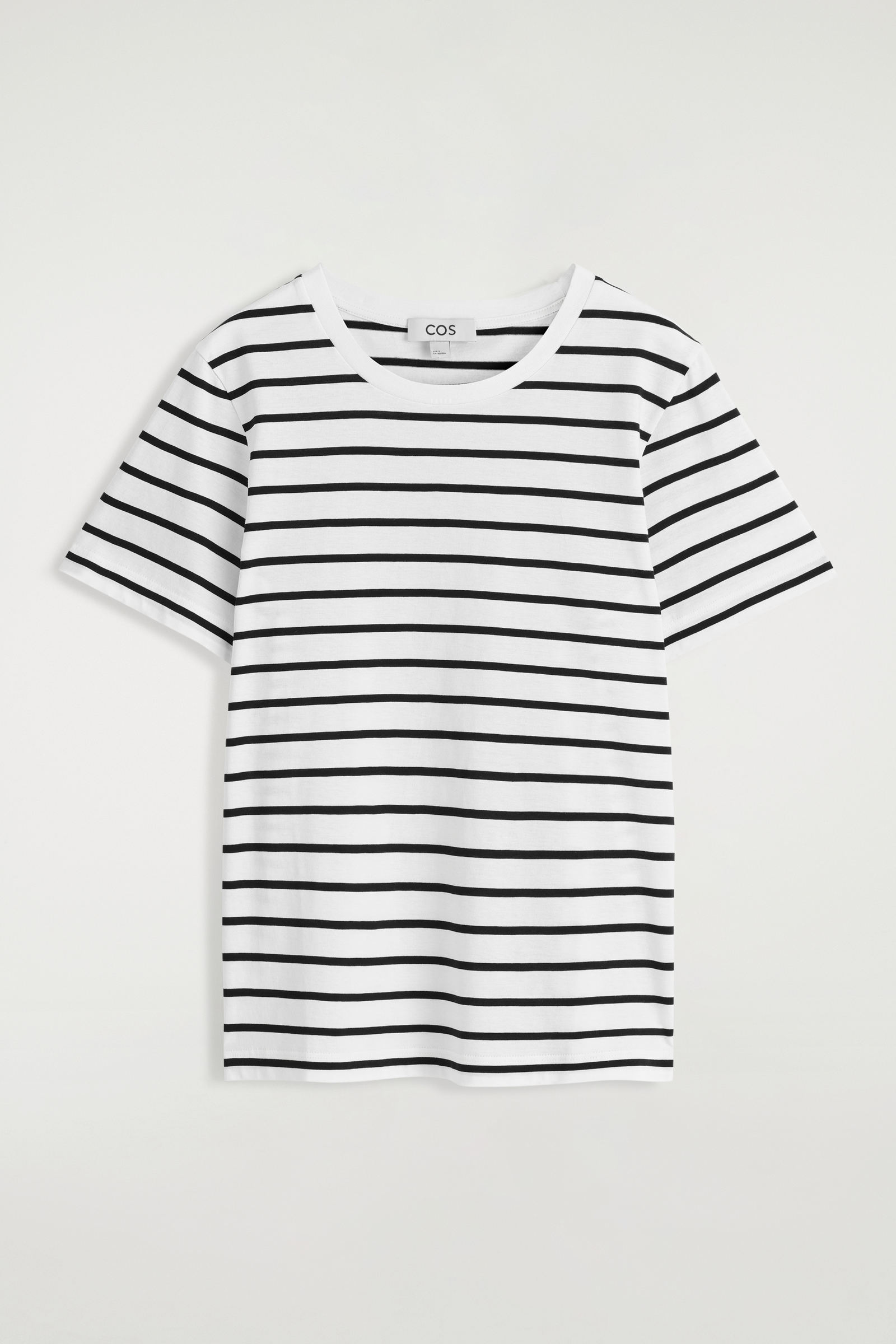 CREW-NECK COTTON T-SHIRTWHITE / STRIPED