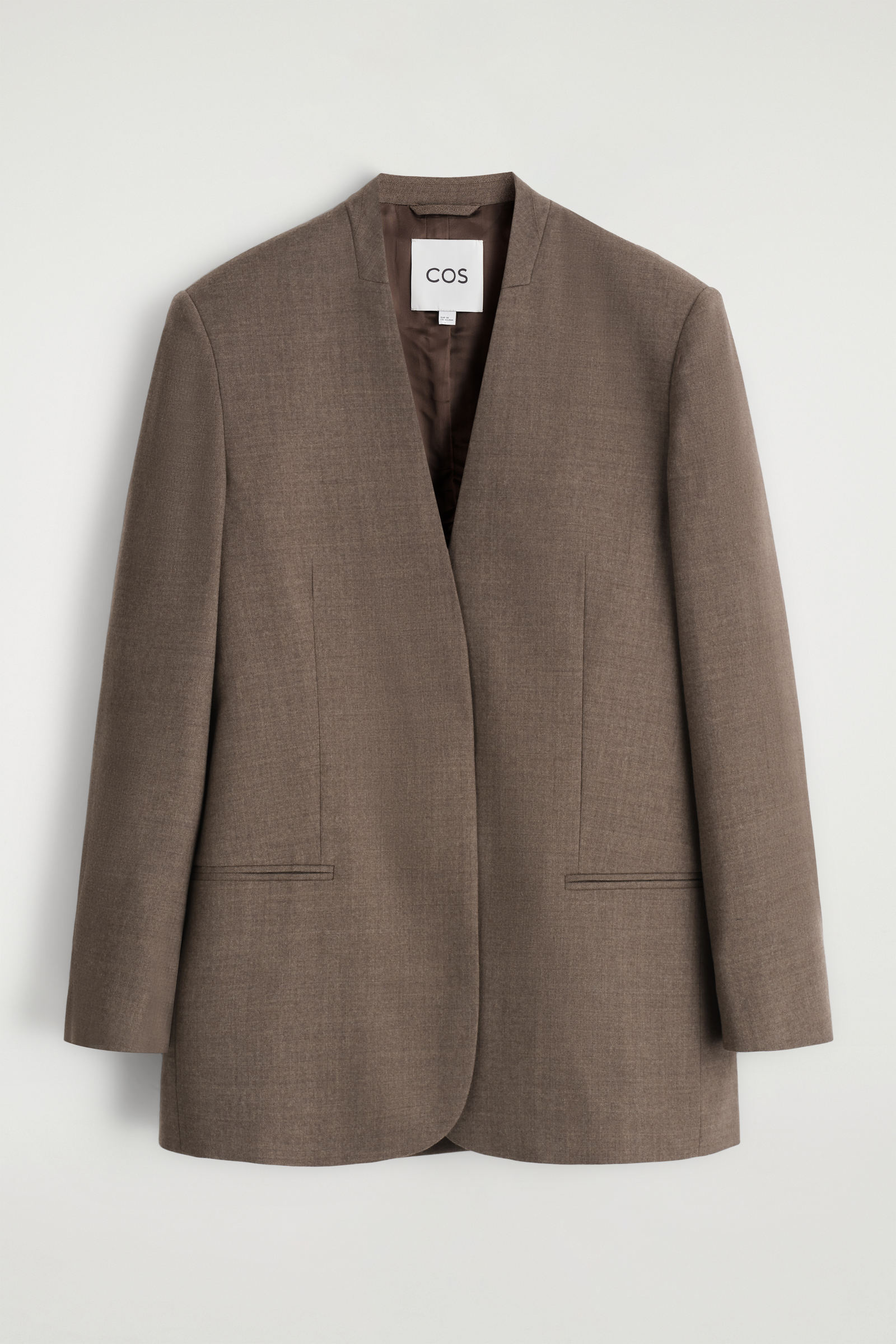 COLLARLESS WOOL-BLEND BLAZER | COS