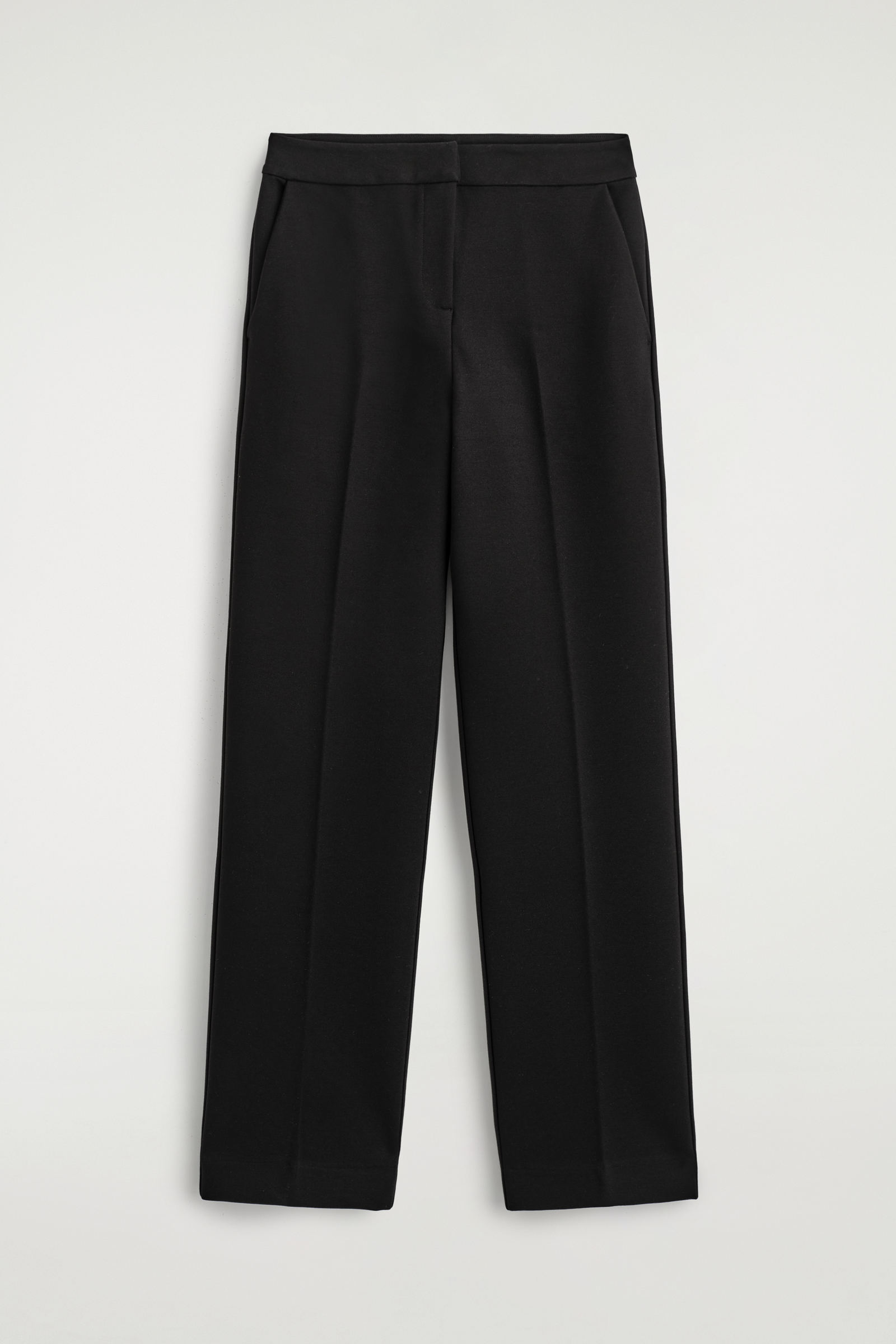TAILORED STRAIGHT-LEG TROUSERSBLACK