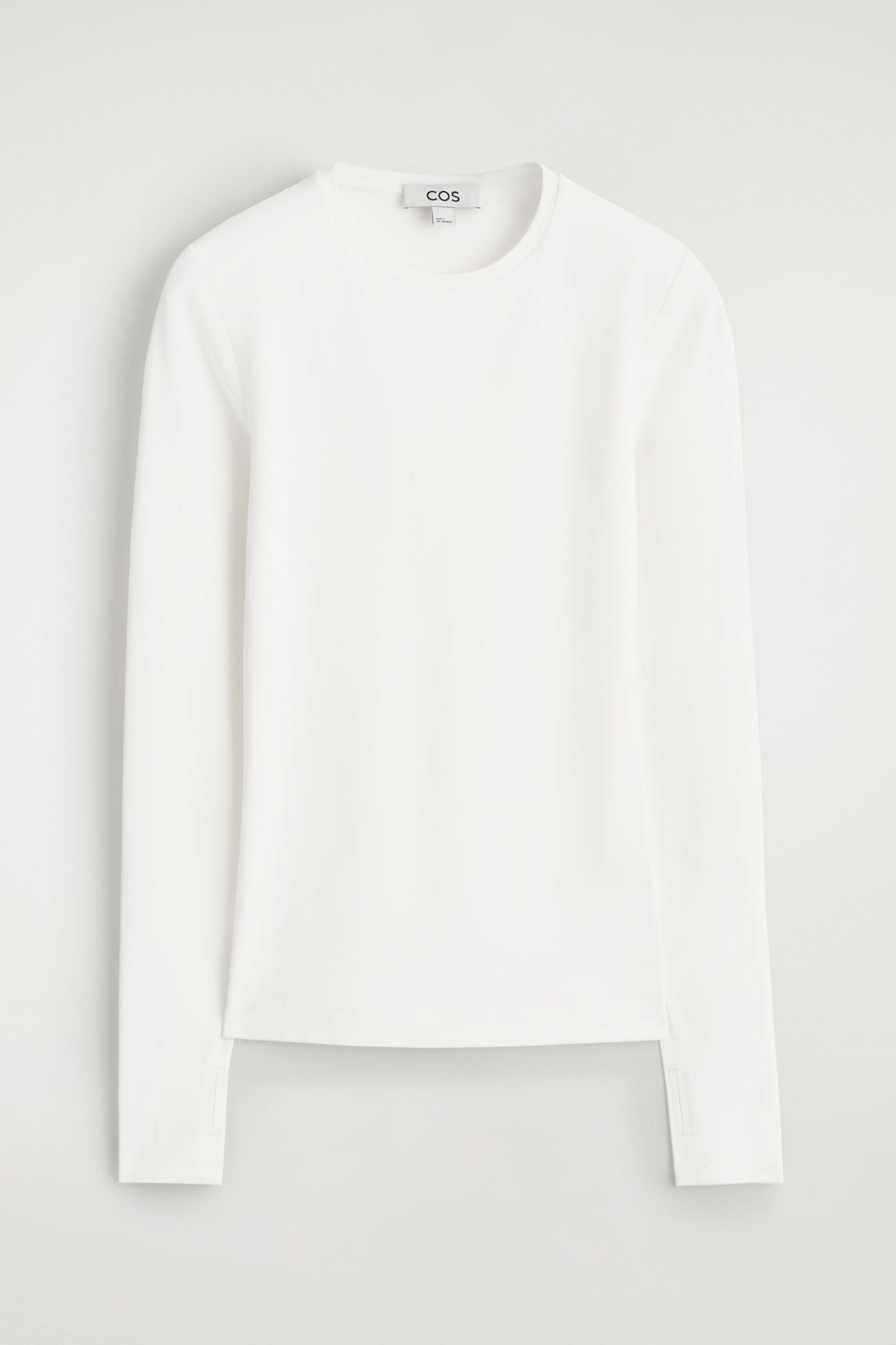 COTTON LONG-SLEEVED TOPWHITE
