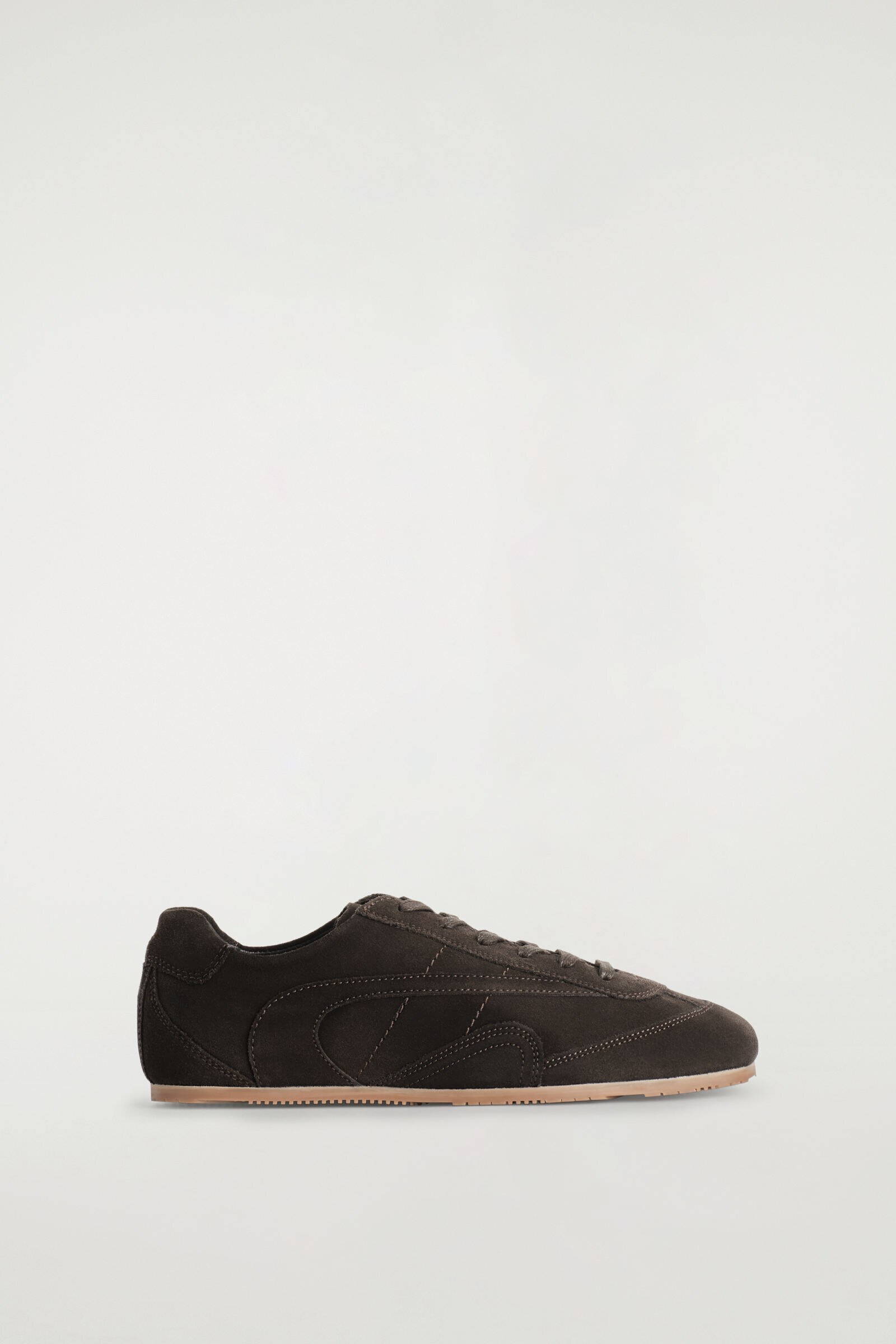 MINIMAL LEATHER TRAINERSDARK BROWN