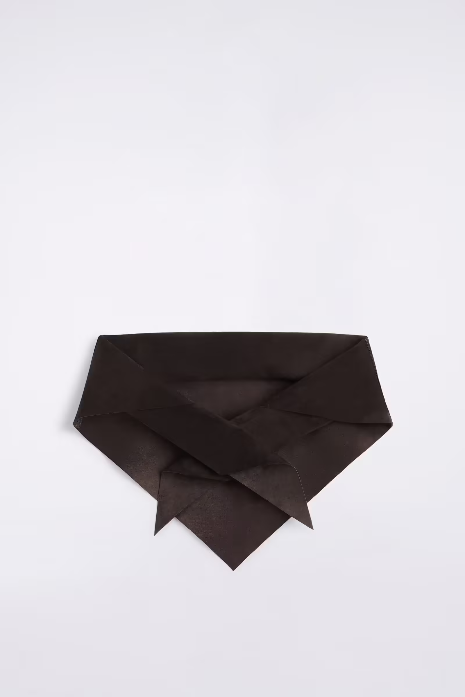 SUEDE TRIANGLE SCARFDARK BROWN