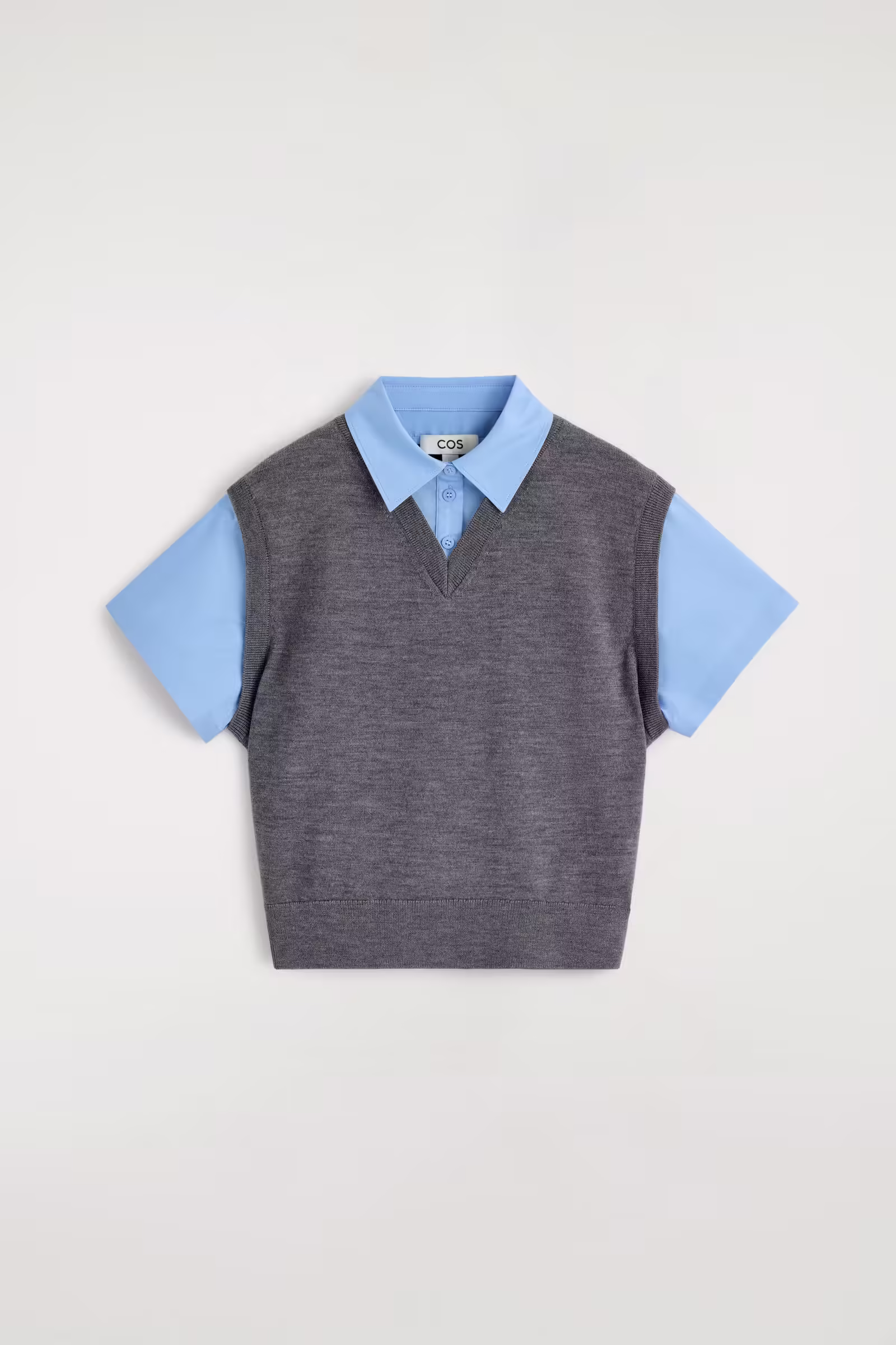 LAYERED MERINO WOOL SHIRT VEST LAYERED MERINO WOOL SHIRT VEST