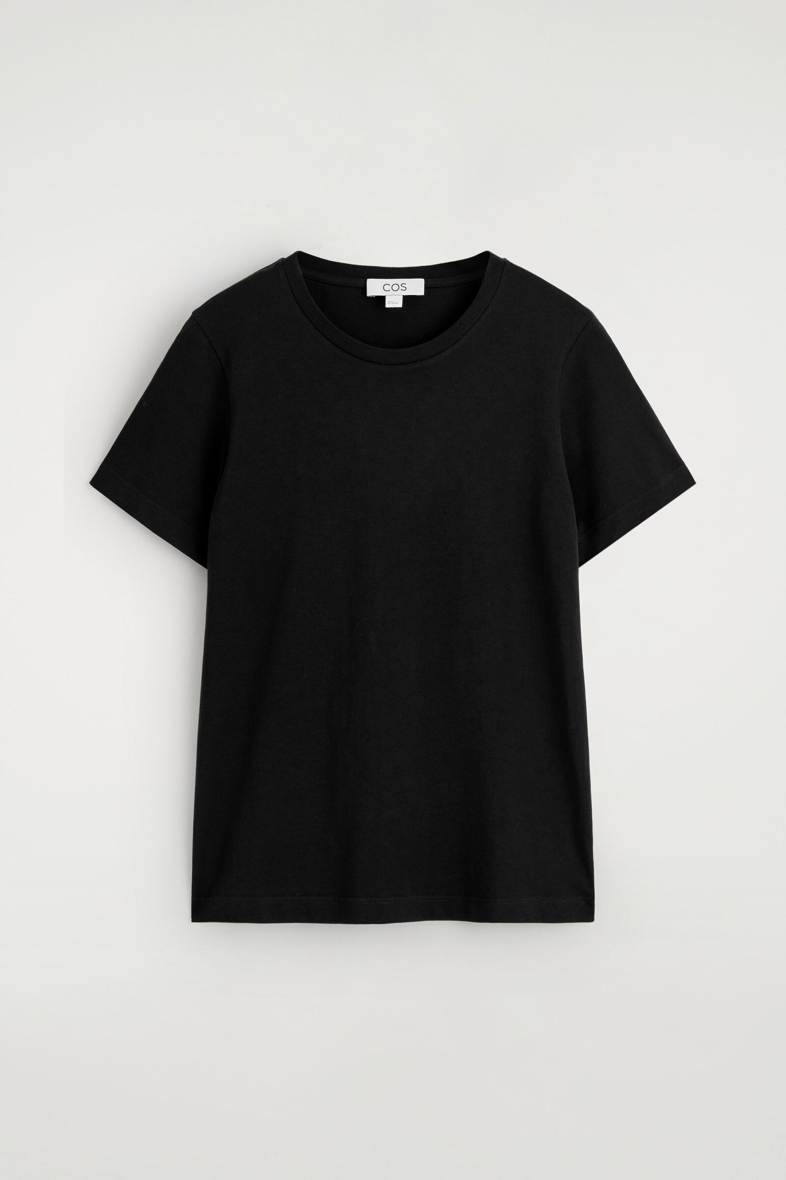 COTTON CREW-NECK T-SHIRTBLACK