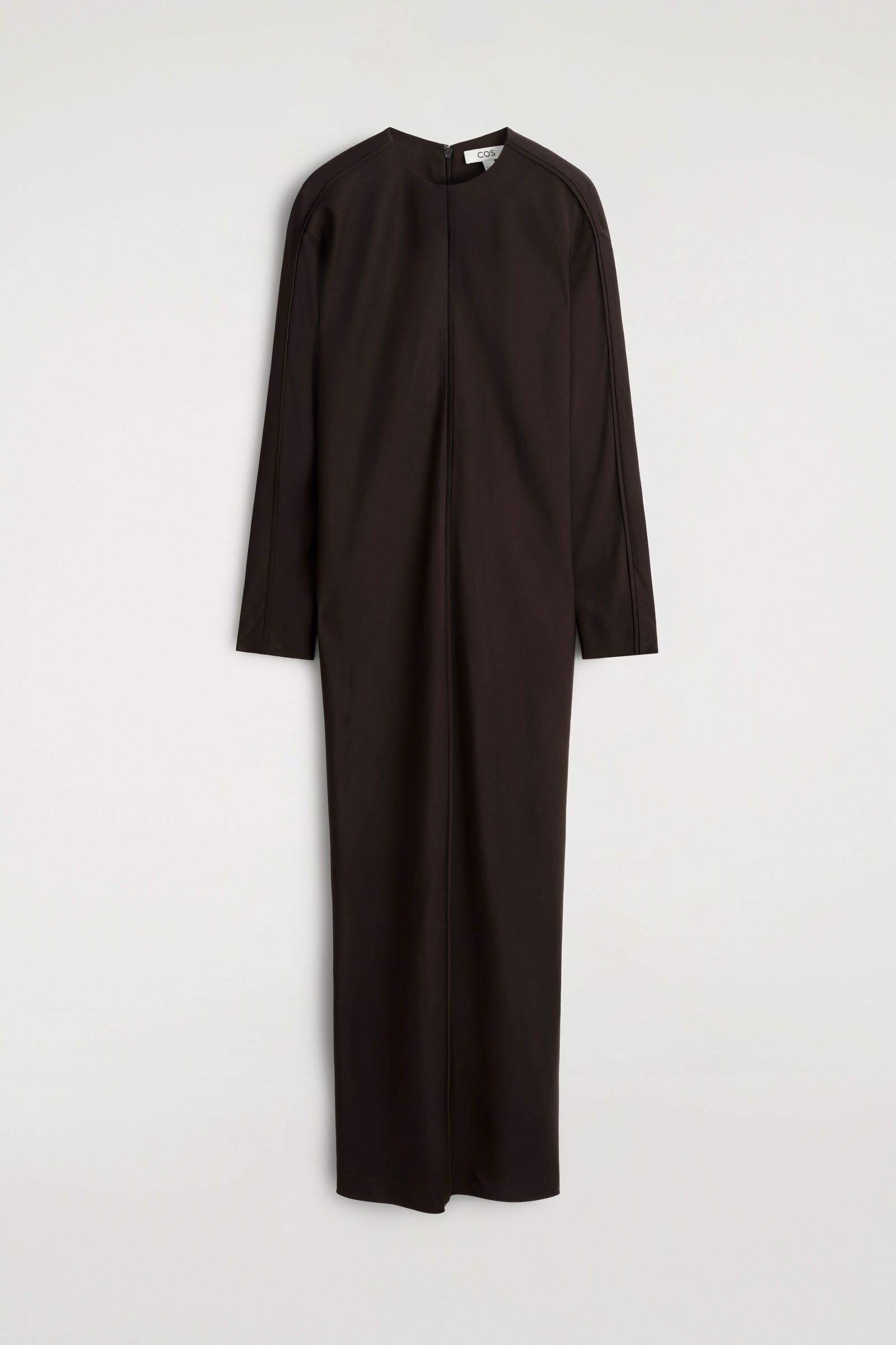 TAILORED FLUID MAXI DRESSDARK BROWN
