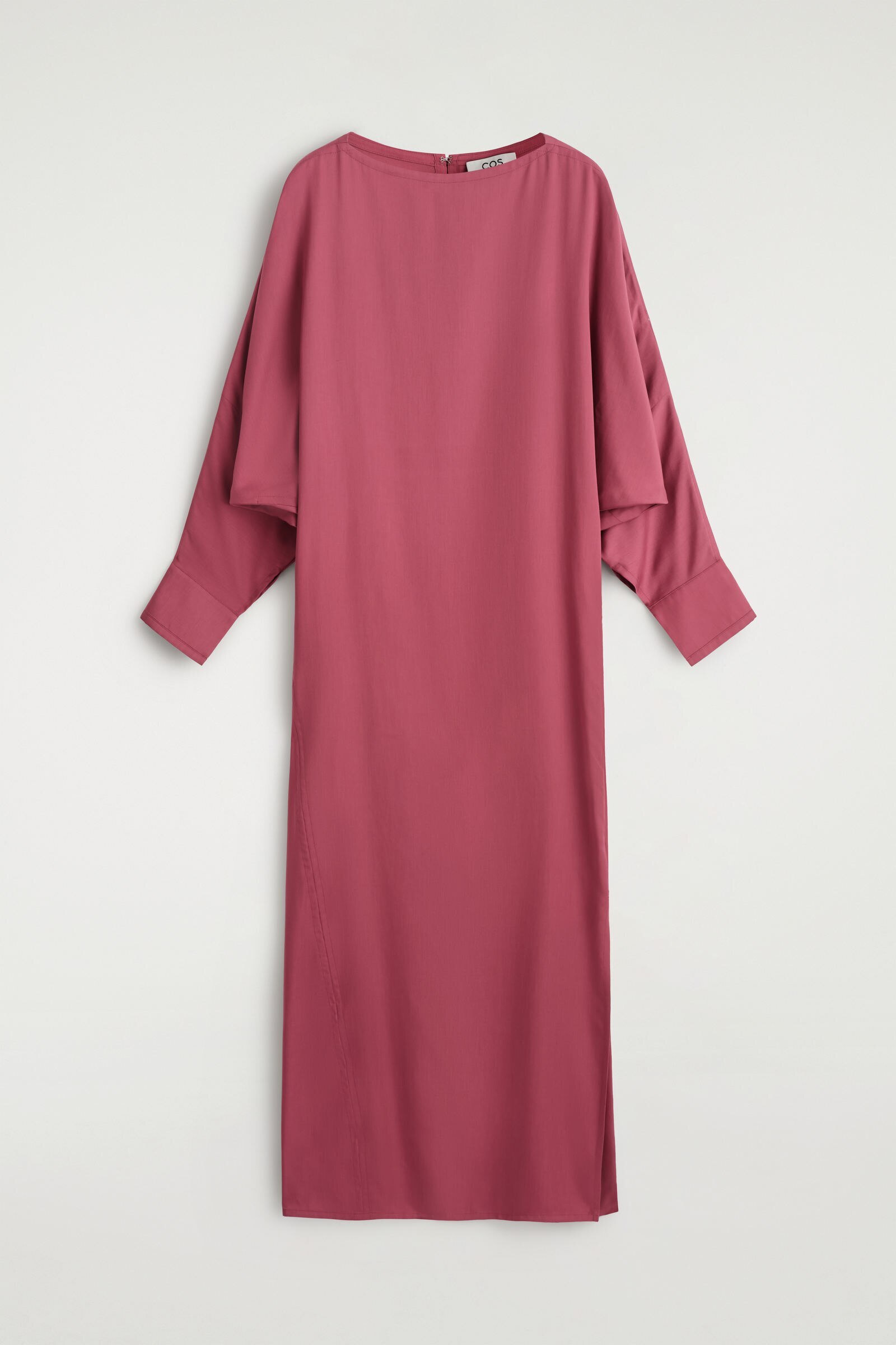 FLUID BATWING-SLEEVE MAXI DRESSRED