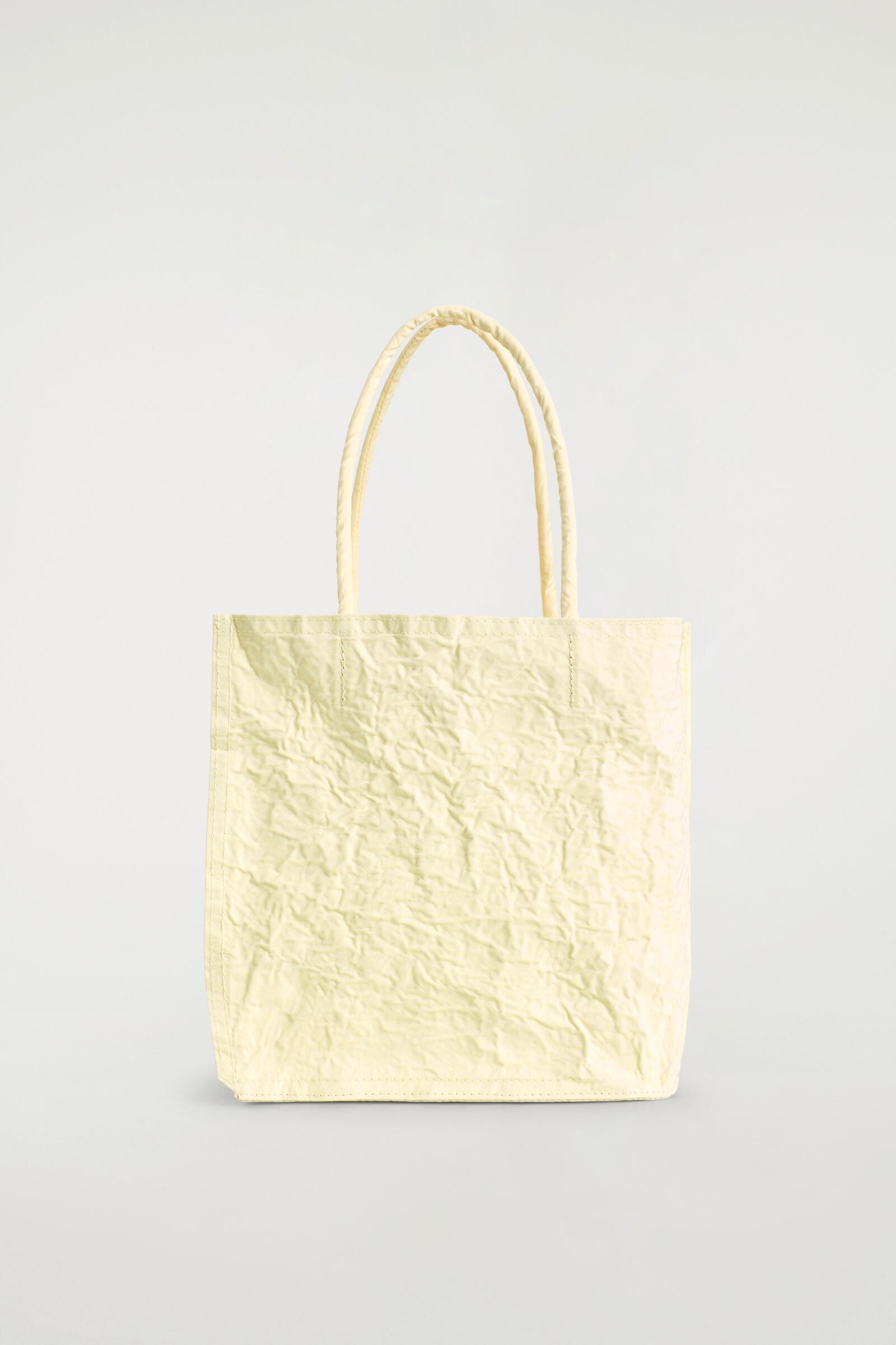 MINI CRINKLED TOTE BAGBUTTER YELLOW