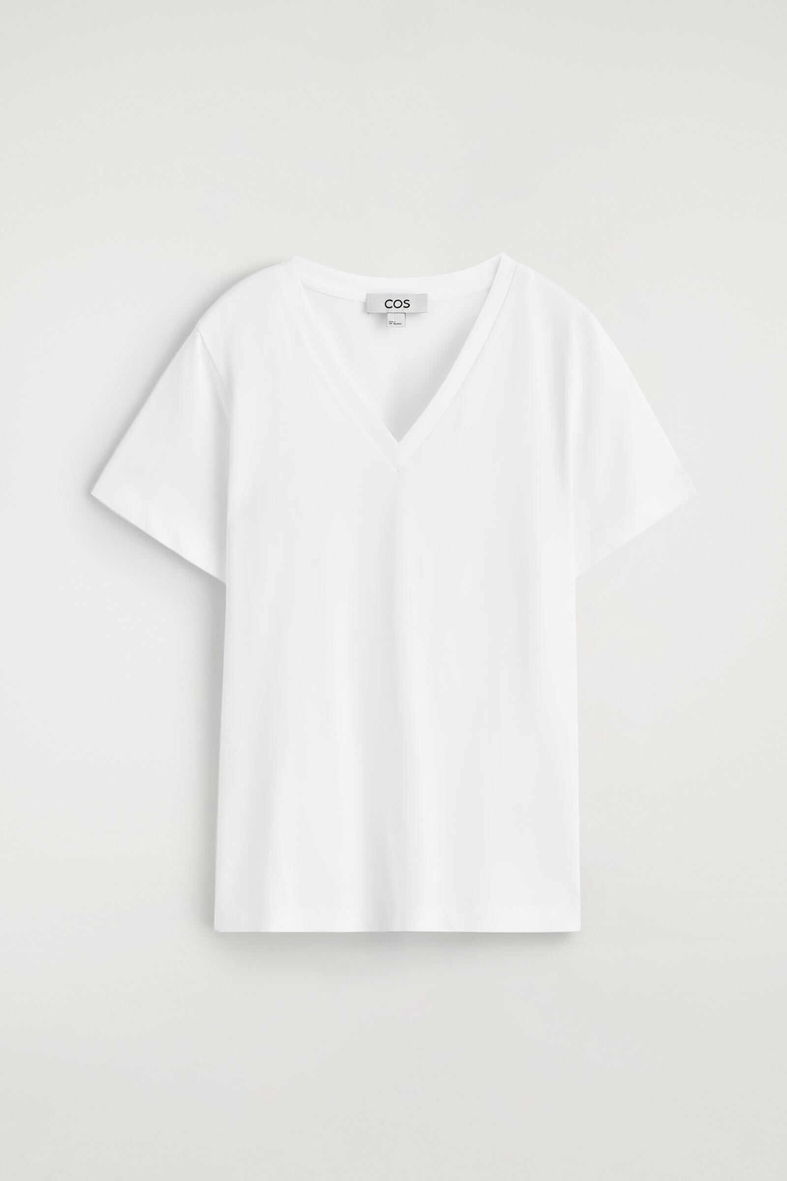 COTTON V-NECK T-SHIRTWHITE