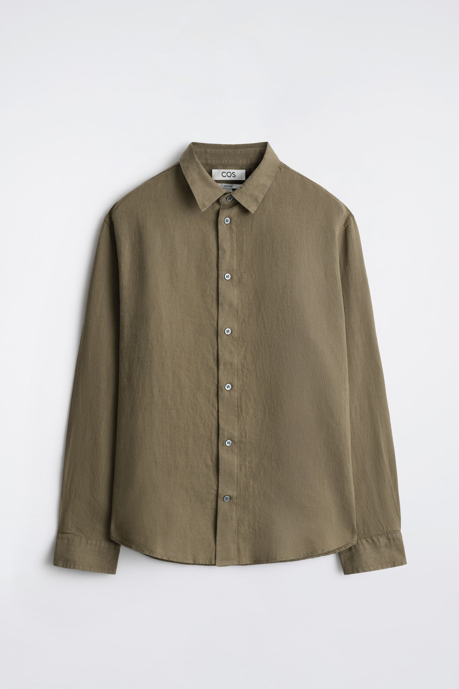 RELAXED LINEN SHIRTKHAKI