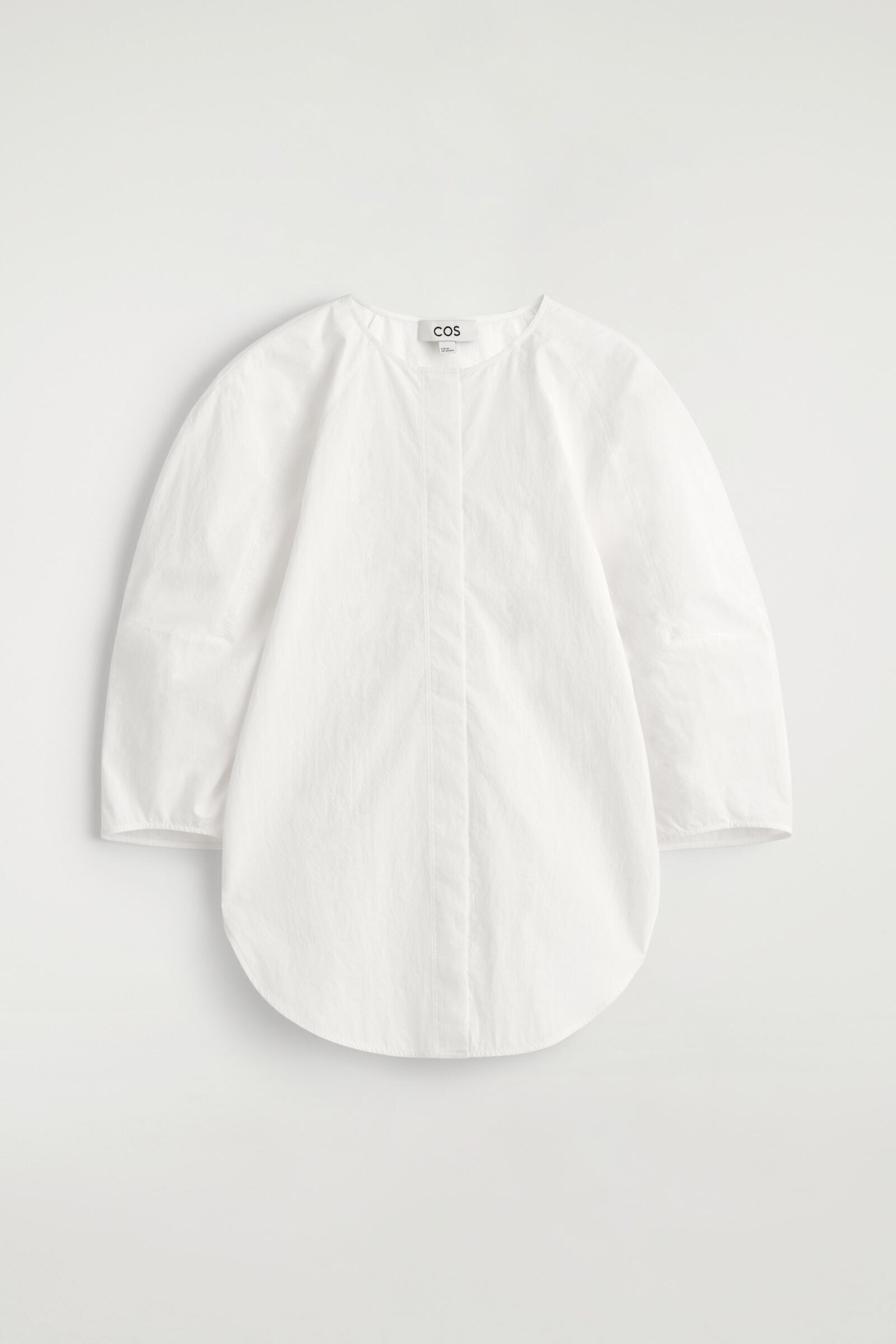 SCULPTURAL PIMA COTTON-POPLIN BLOUSEWHITE