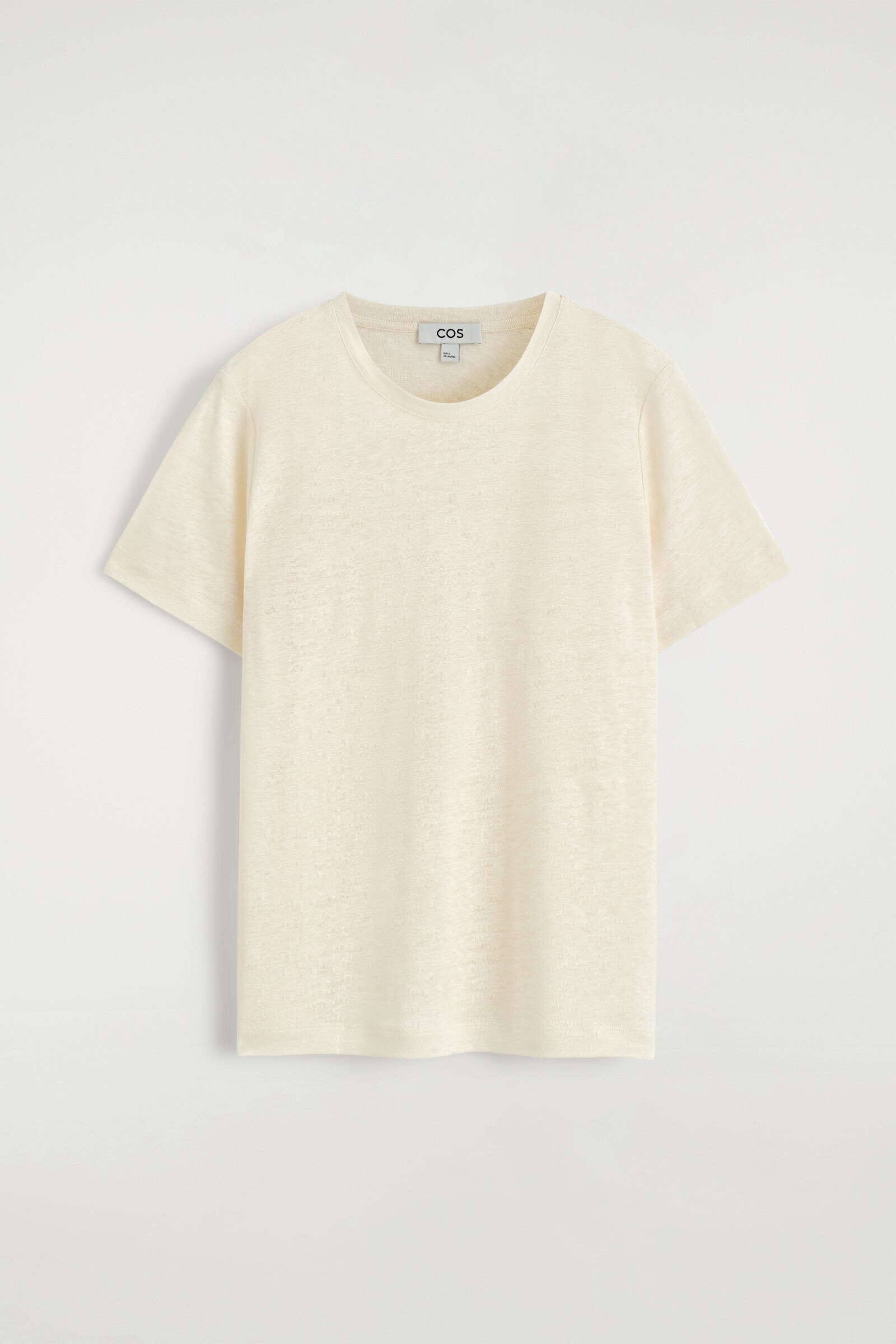 CREW-NECK LINEN T-SHIRTECRU