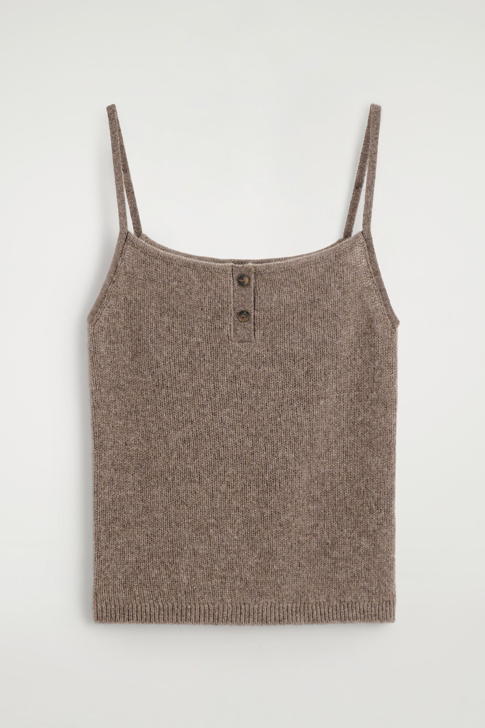 CASHMERE TANK TOPBROWN MÉLANGE
