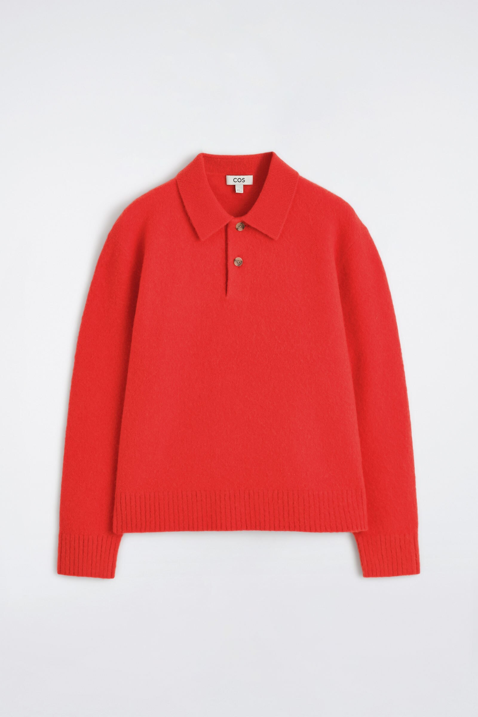 BRUSHED-WOOL POLO SHIRTRED