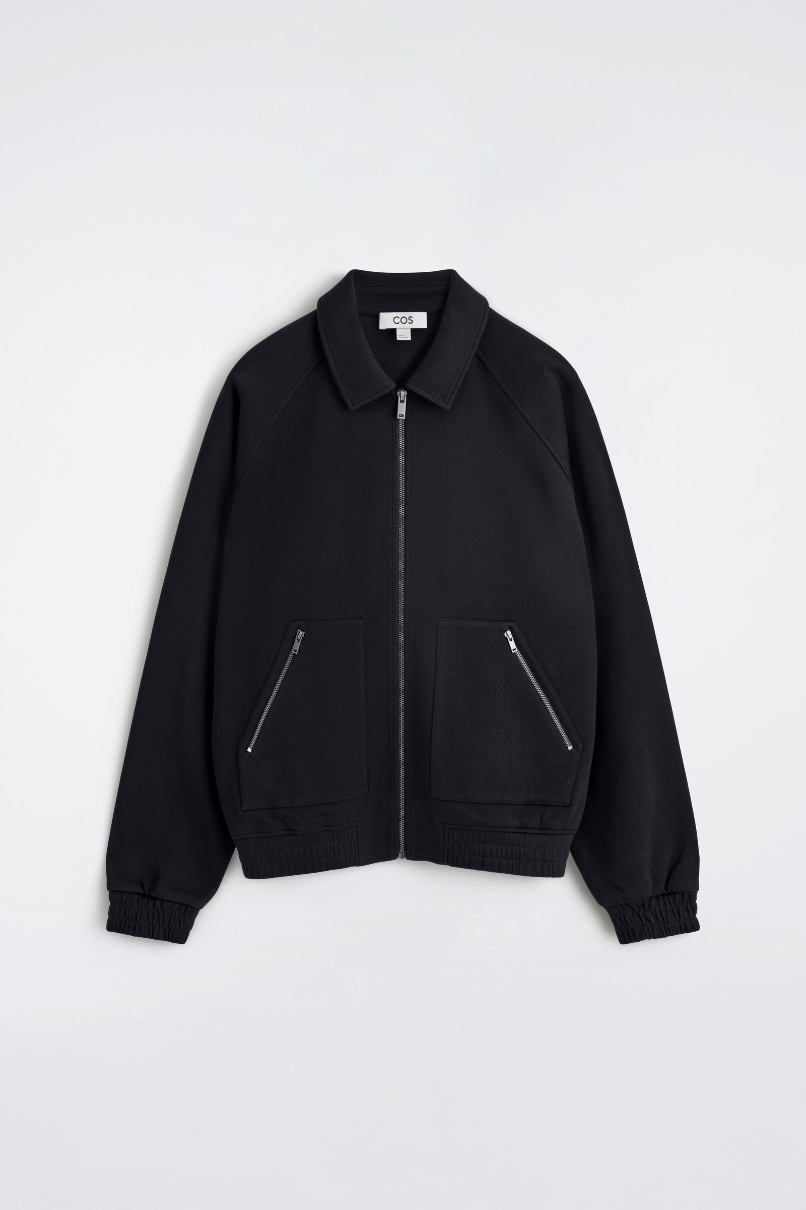 COTTON-JERSEY BOMBER JACKETNAVY
