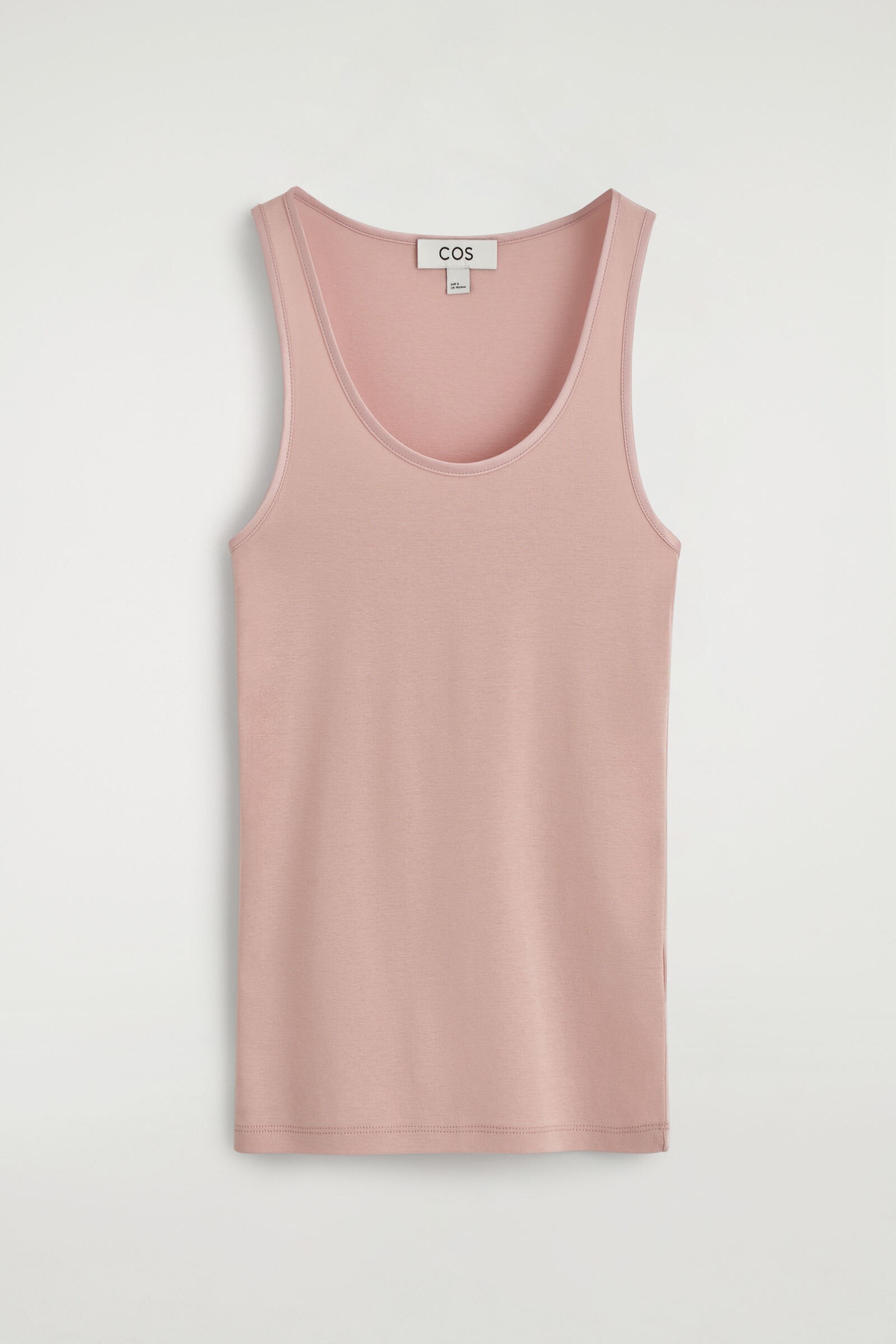 SATIN-TRIMMED COTTON-JERSEY TANK TOPPINK