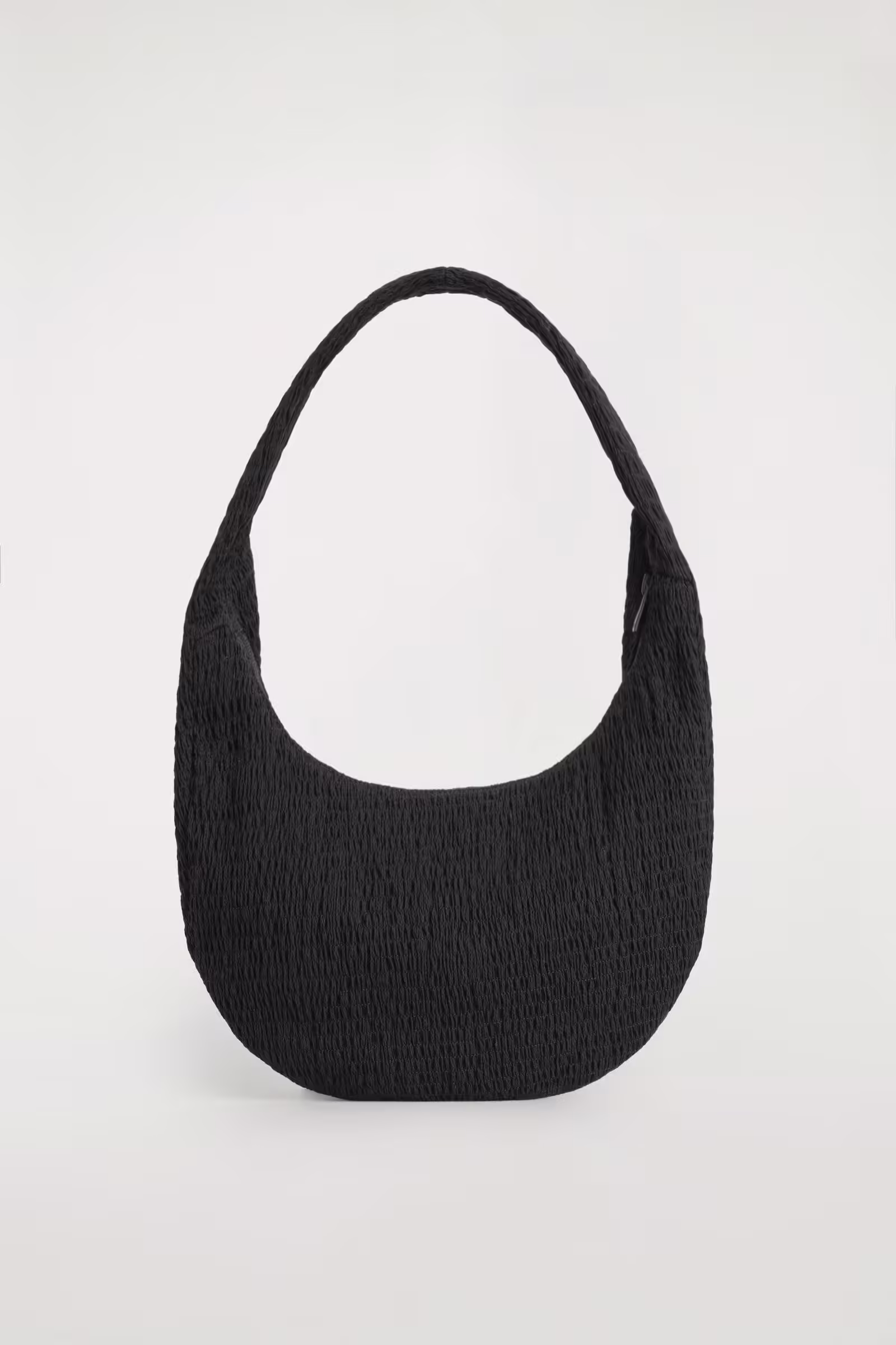 SMOCKED SHOULDER BAGBLACK