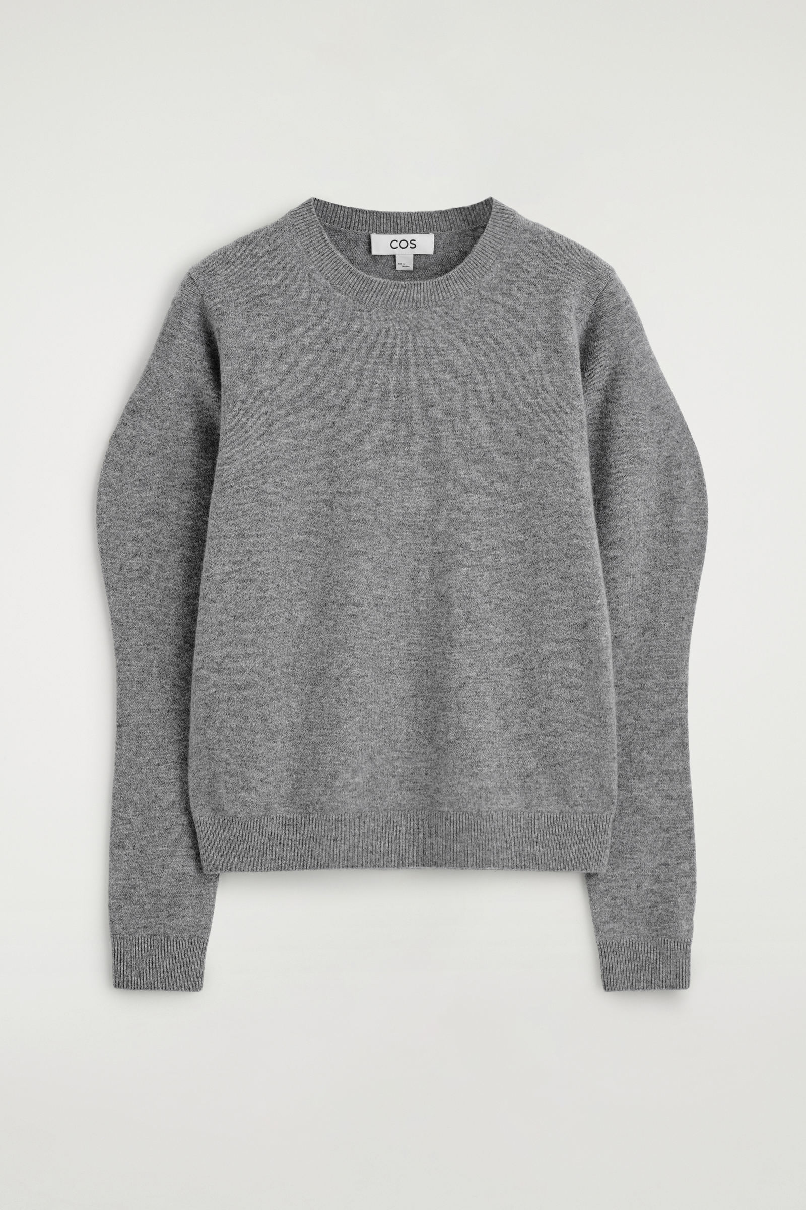 BALLOON-SLEEVE MERINO WOOL JUMPERGREY