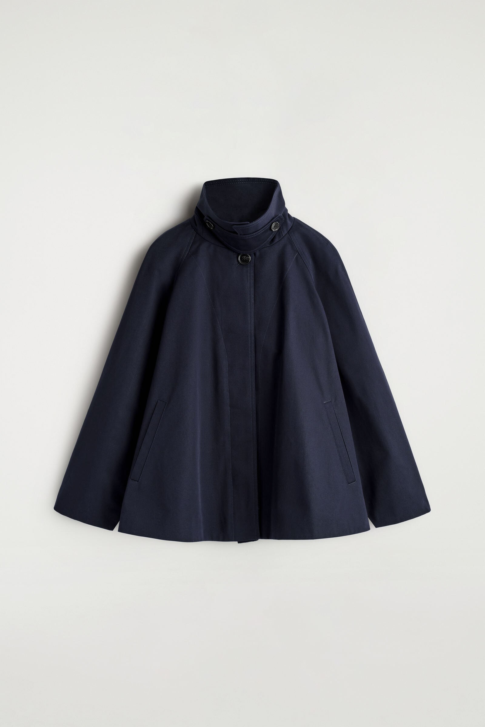 A-LINE COTTON-TWILL JACKETNAVY