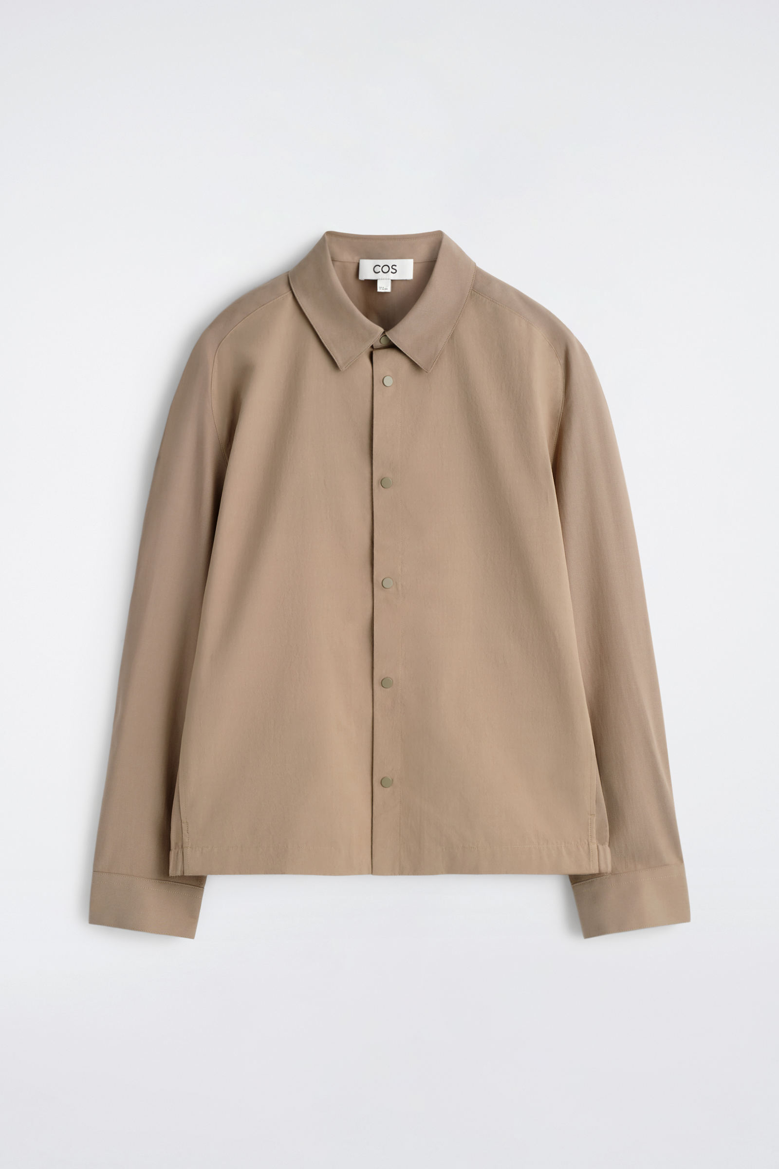 CONTRAST-PANEL COTTON OVERSHIRTBEIGE