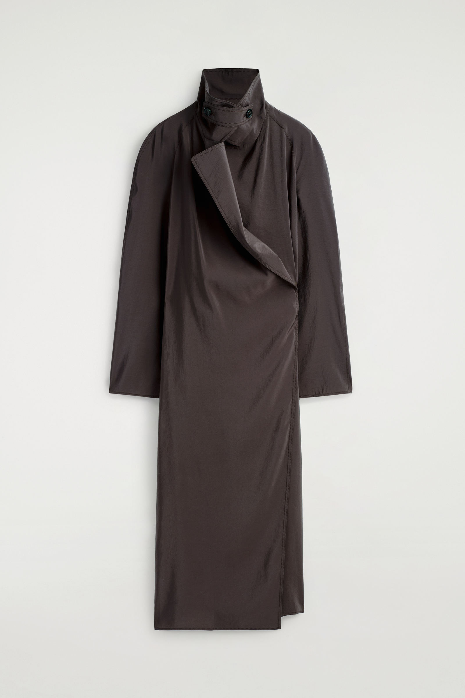 UTILITY TRENCH-STYLE MIDI DRESSDARK BROWN