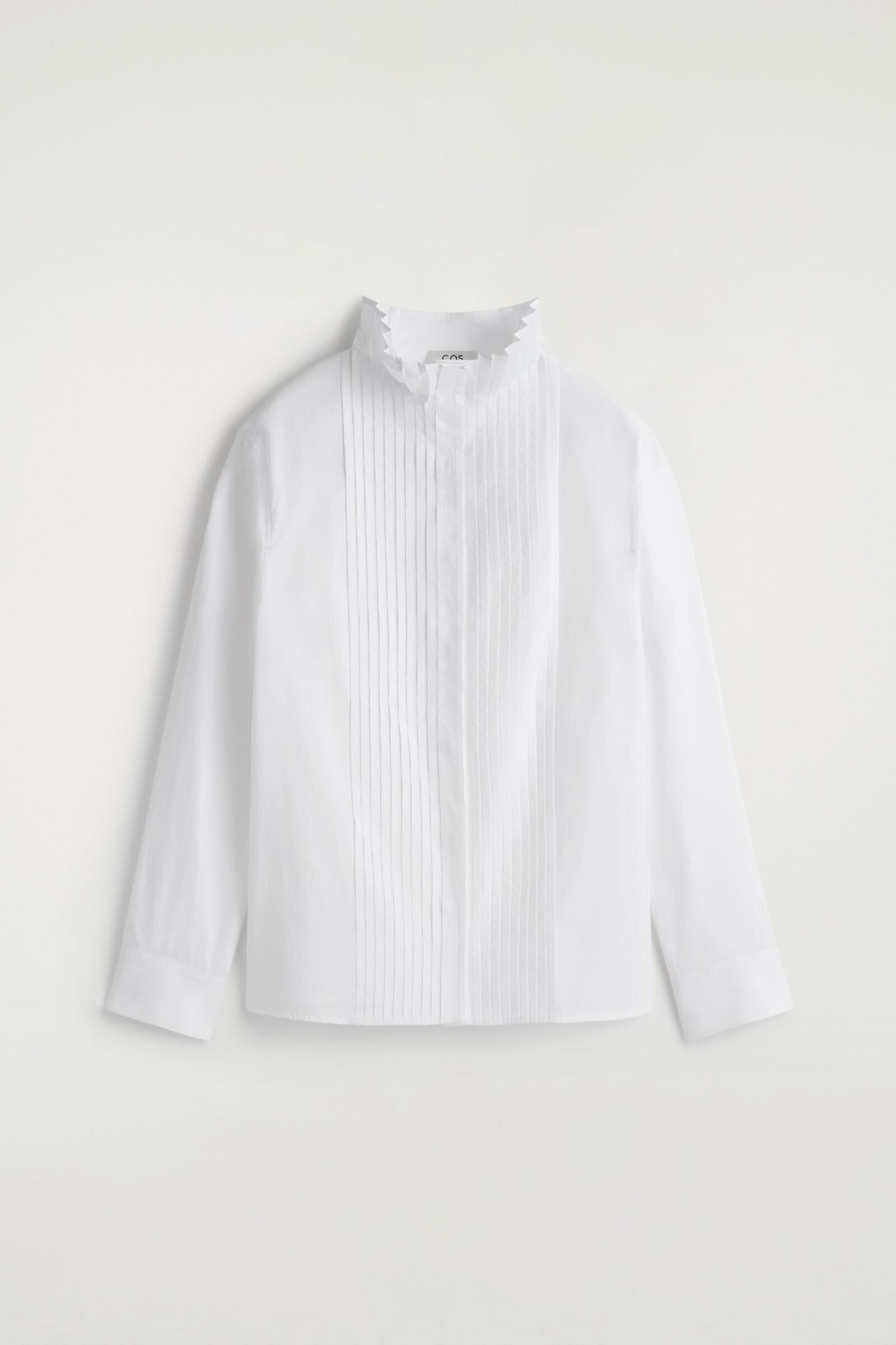 PINTUCKED COTTON BLOUSEWHITE