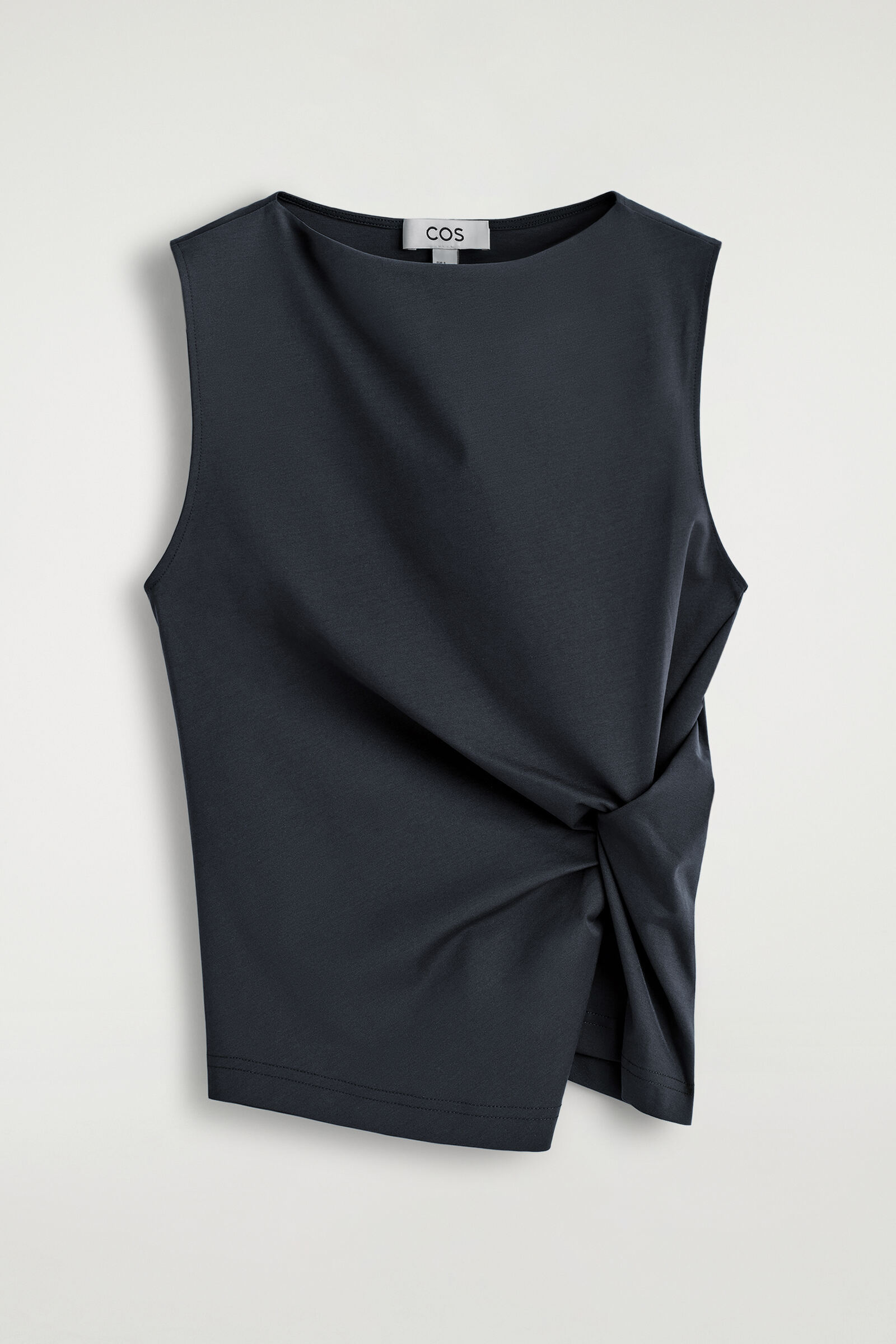 TWIST-DETAIL JERSEY TOPNAVY
