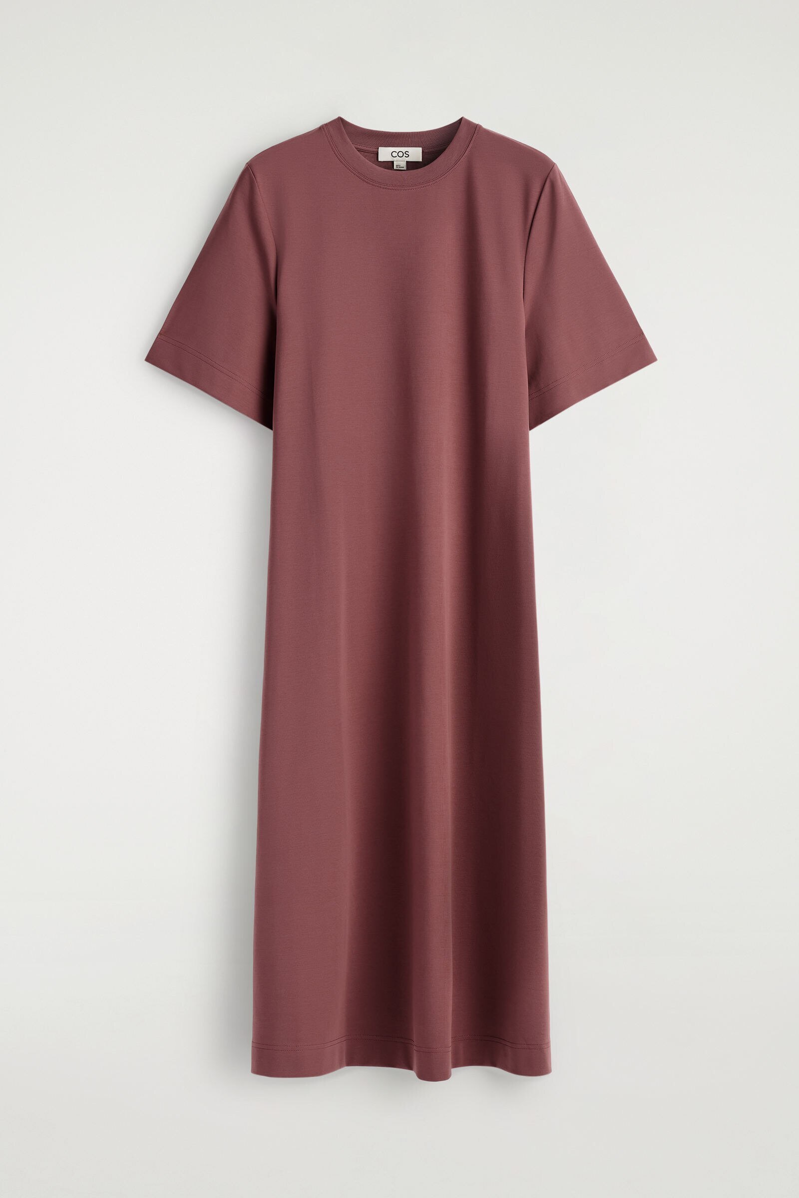 BELT-DETAIL MIDI T-SHIRT DRESSBROWN