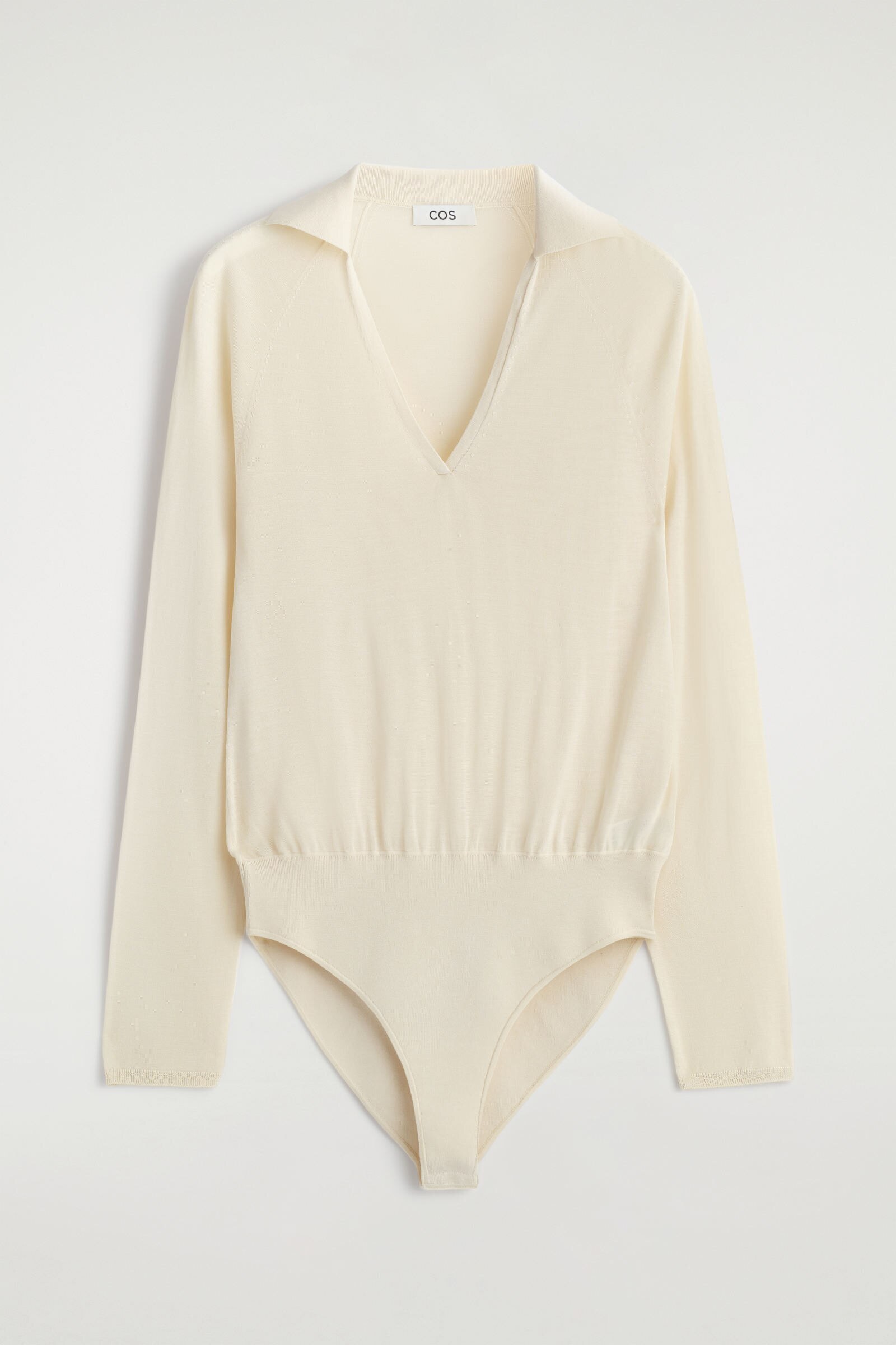 SHEER KNITTED SILK-CASHMERE BODYSUITIVORY