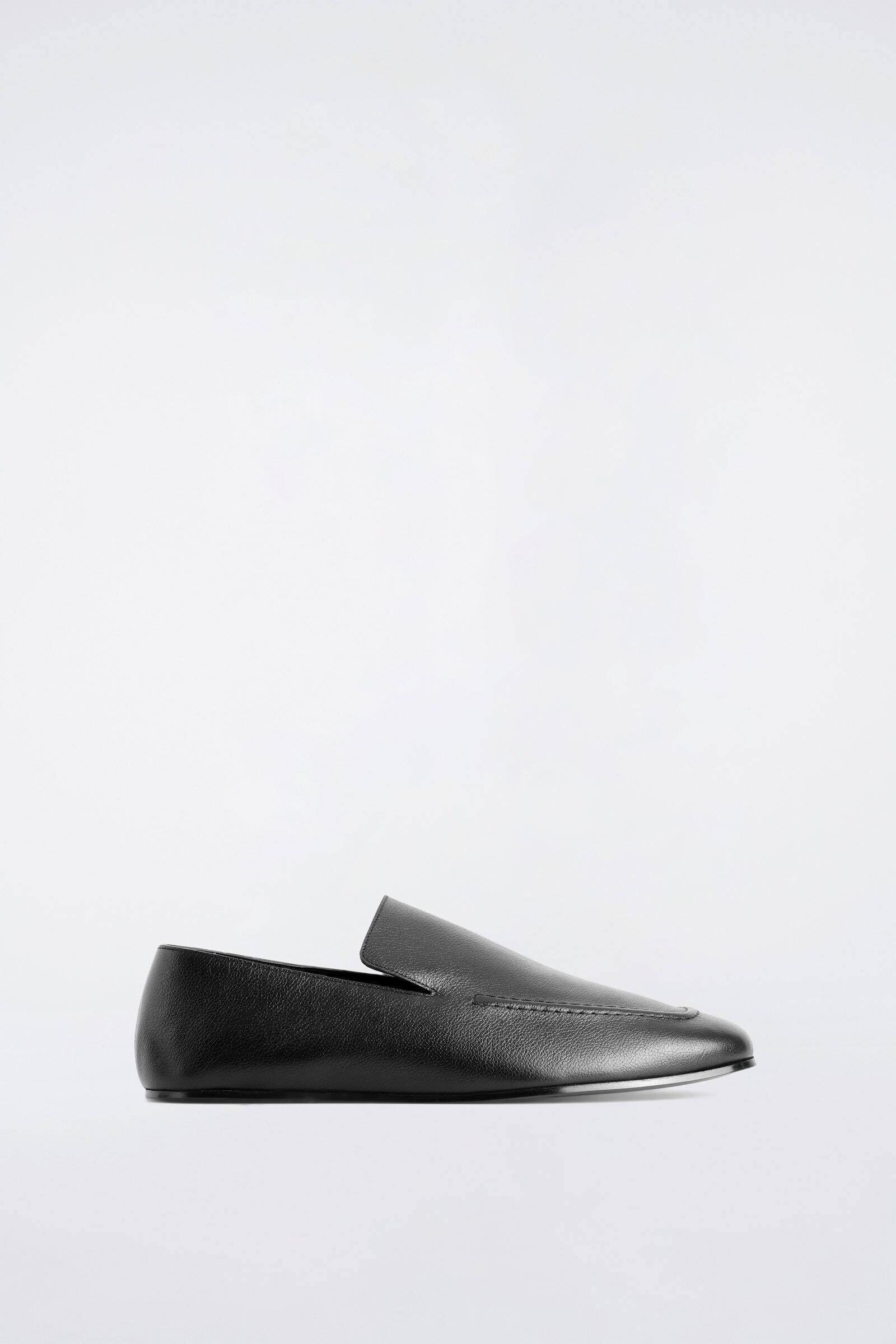SLIM LEATHER LOAFERSBITTER CHOCOLATE