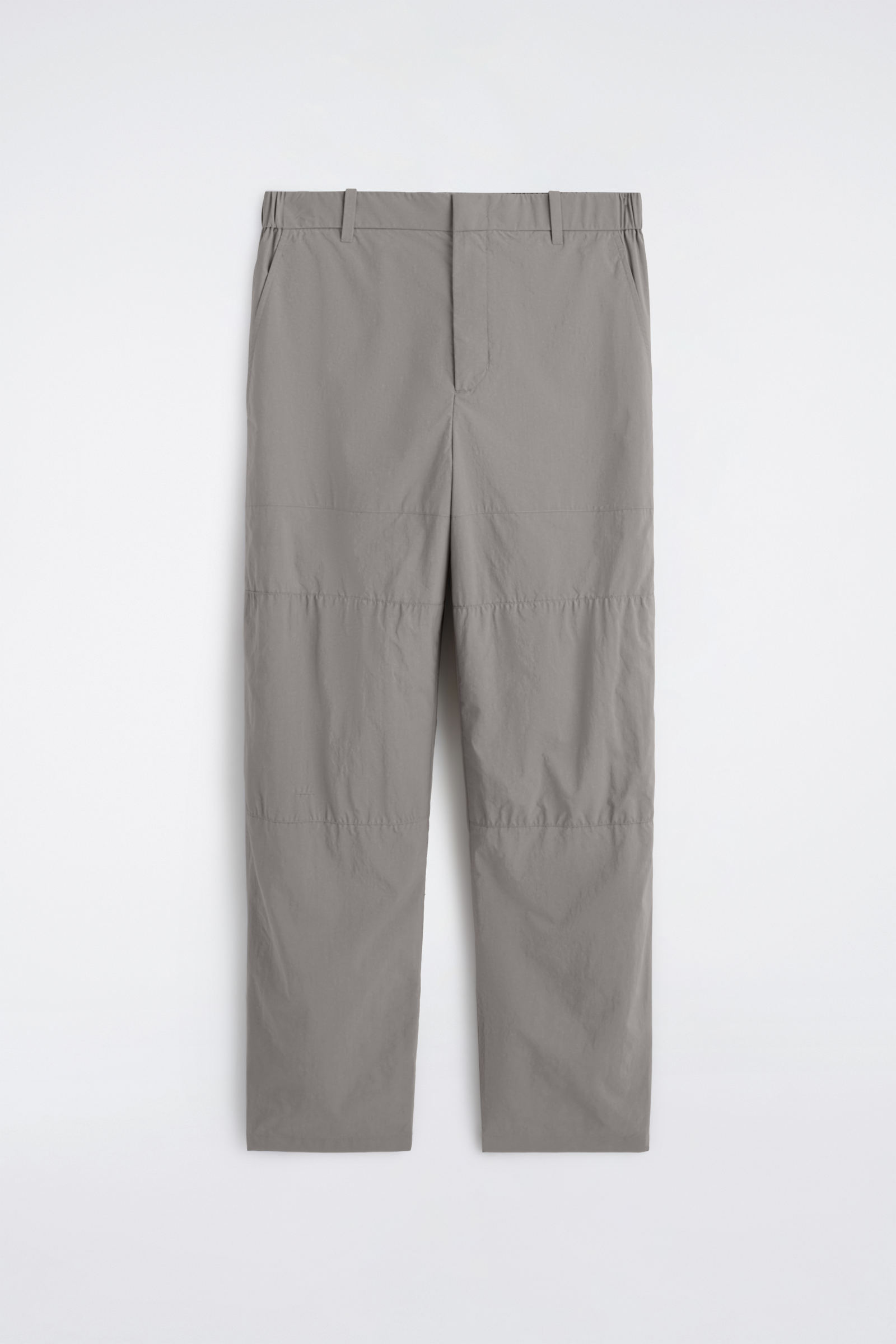 NYLON BARREL-LEG RELAXED-FIT TROUSERSPEWTER