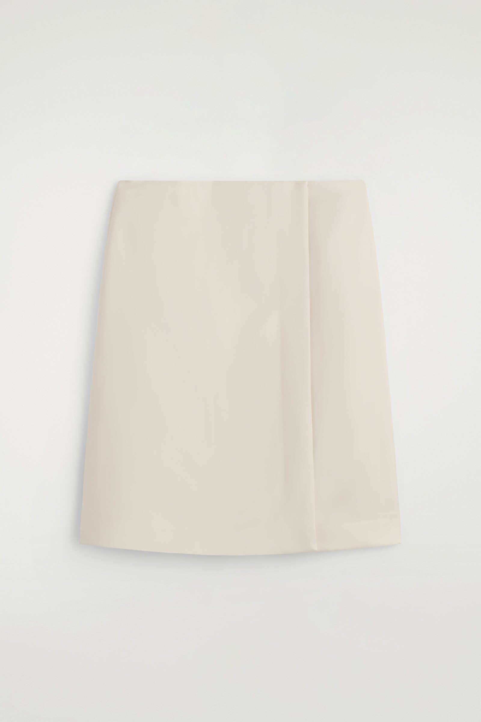 SATIN WRAP SKIRTWHITE