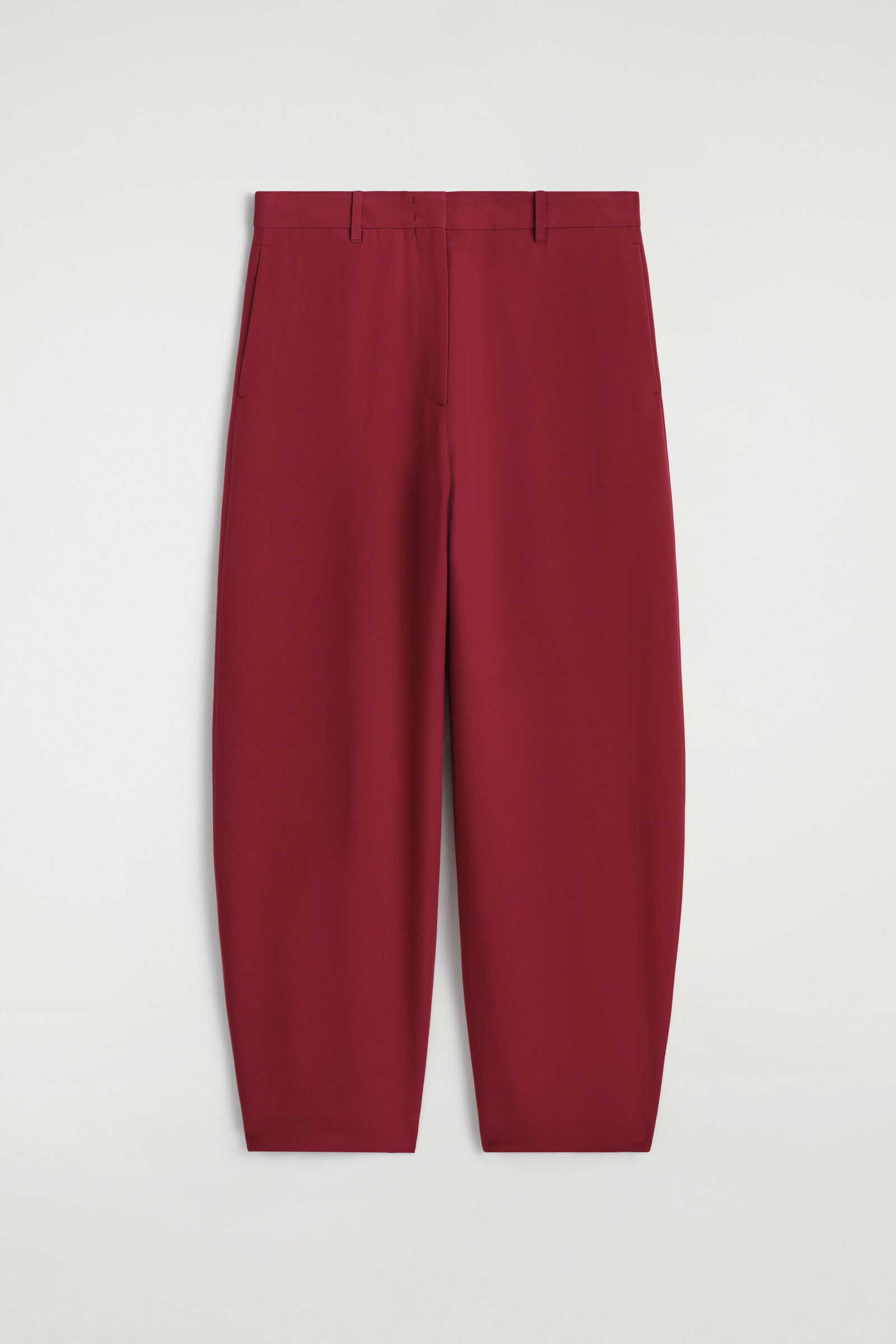 SILK TULIP TROUSERSCRIMSON